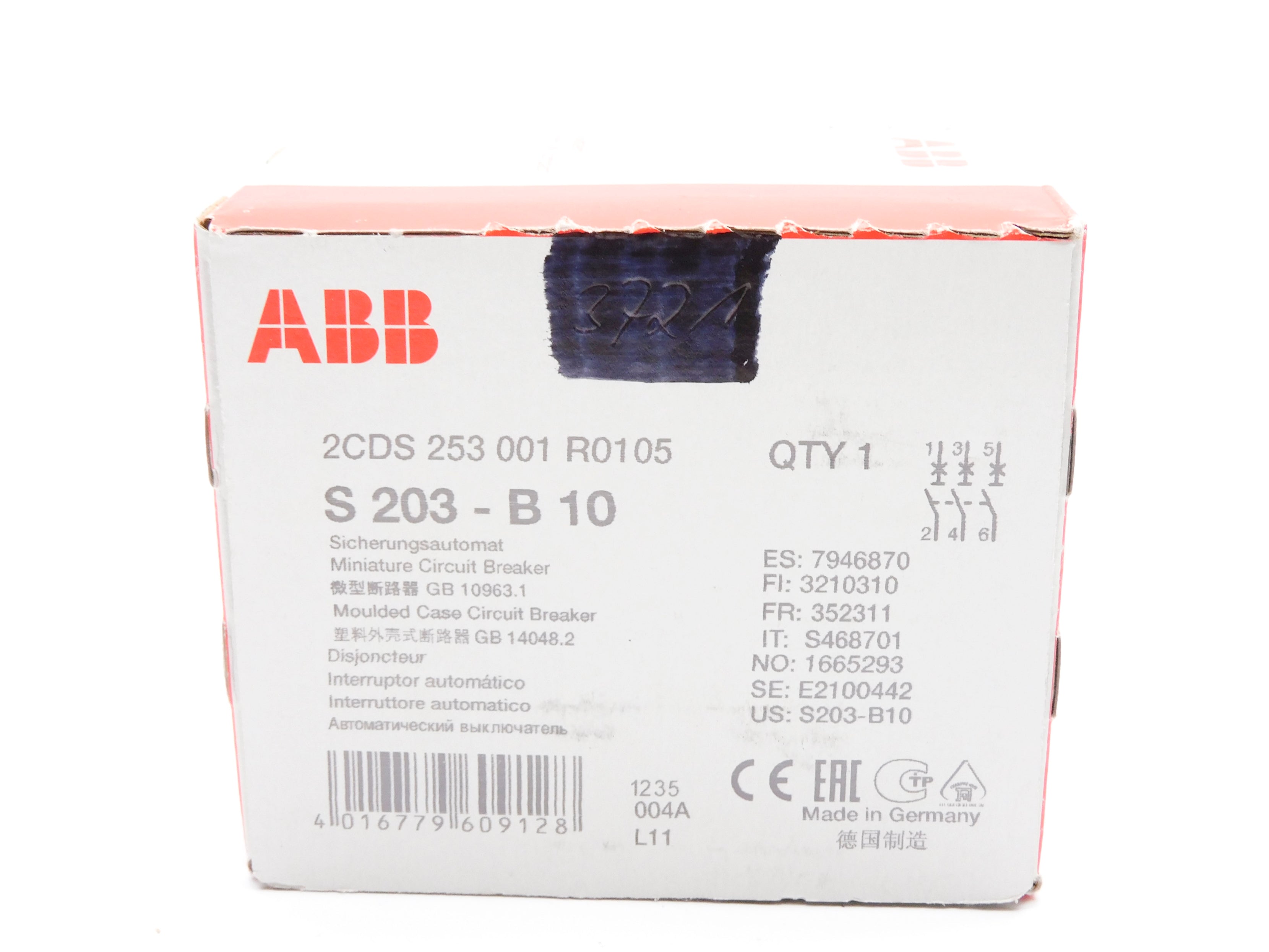 ABB S203-B10 2CDS253001R0105 10A NSFS