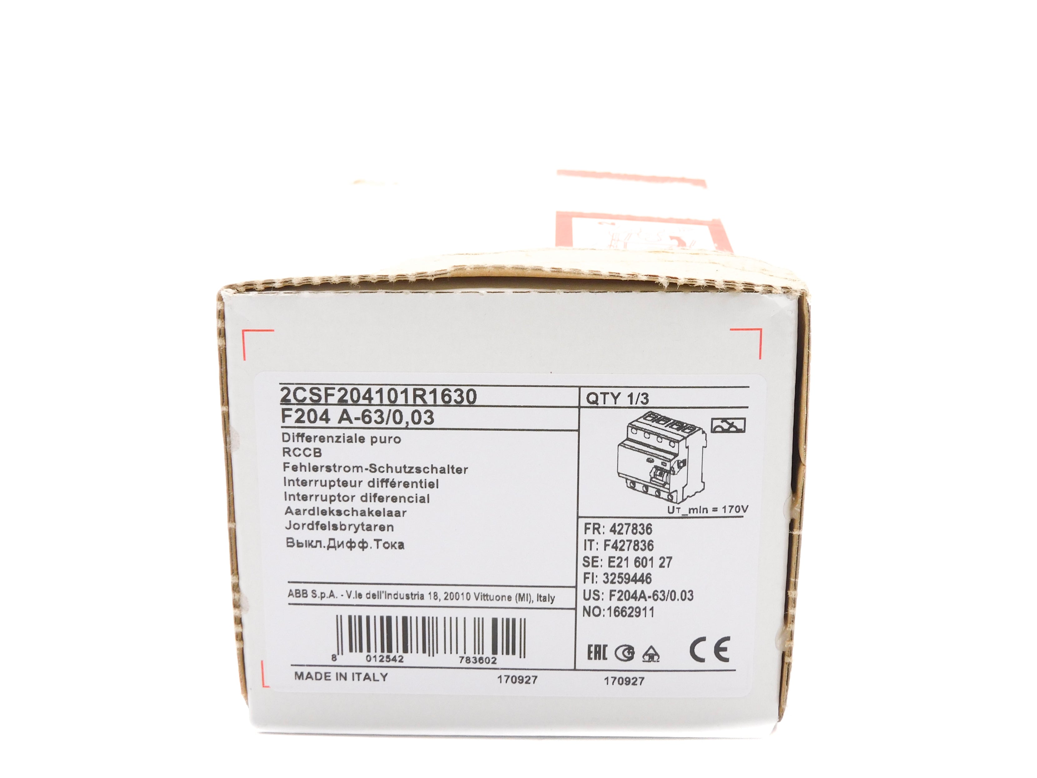 ABB F204A-63/0,03 63A NSFS