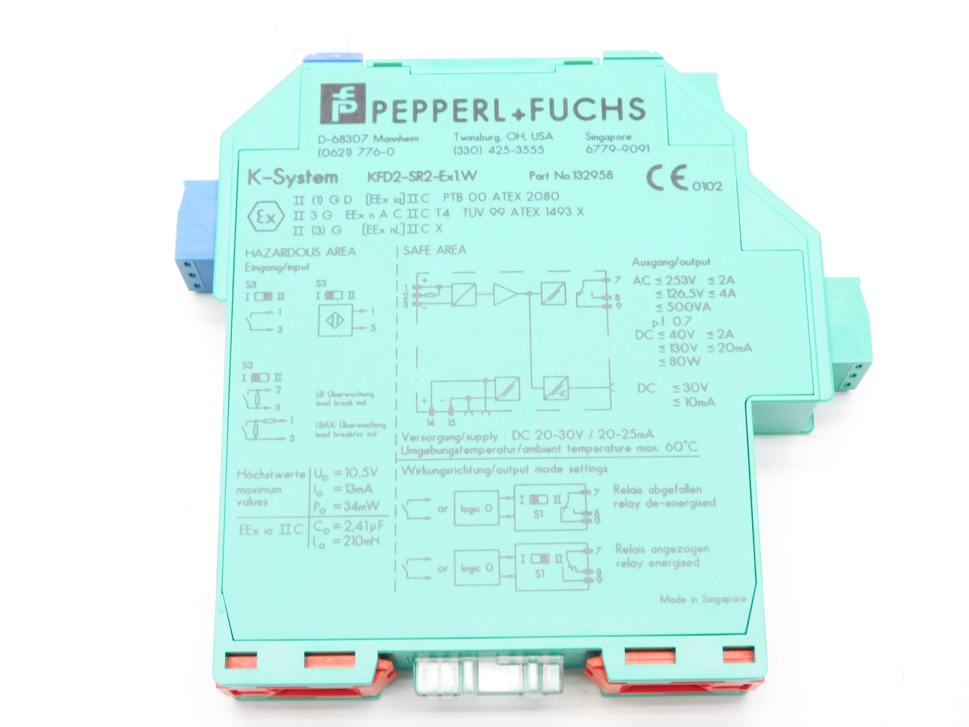 PEPPERL+FUCHS KFD2-SR2-EX1.W 132958 NSMP