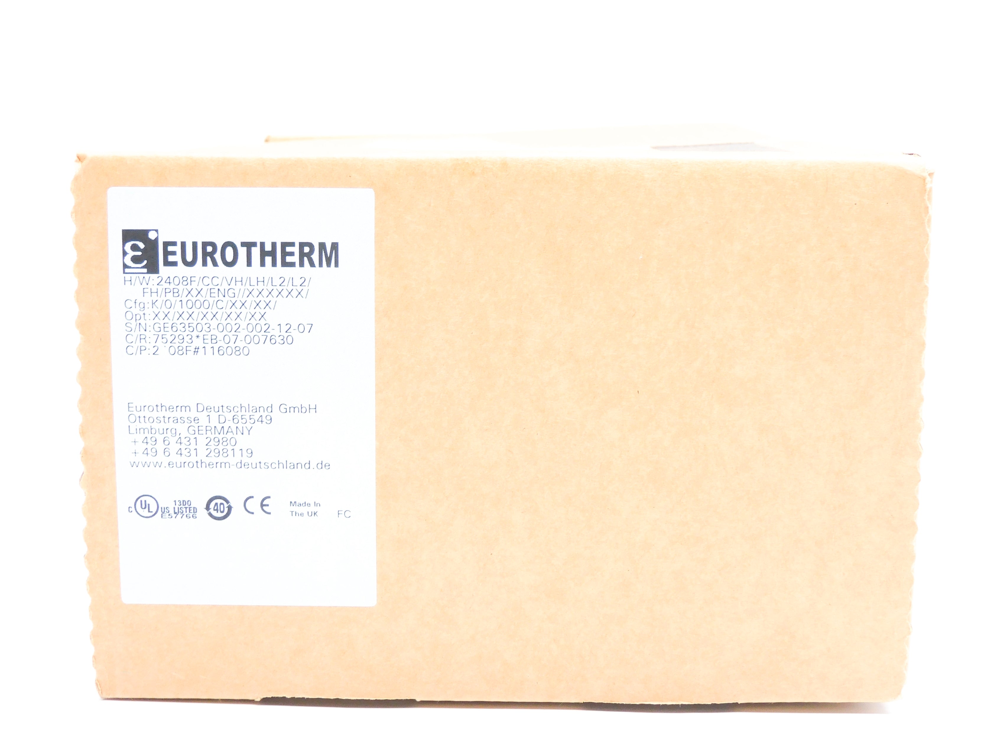 EUROTHERM 2408F/CC/VH/LH/L2/L2/FH/PB/XX/ENG//XXXXXX/ NSMP