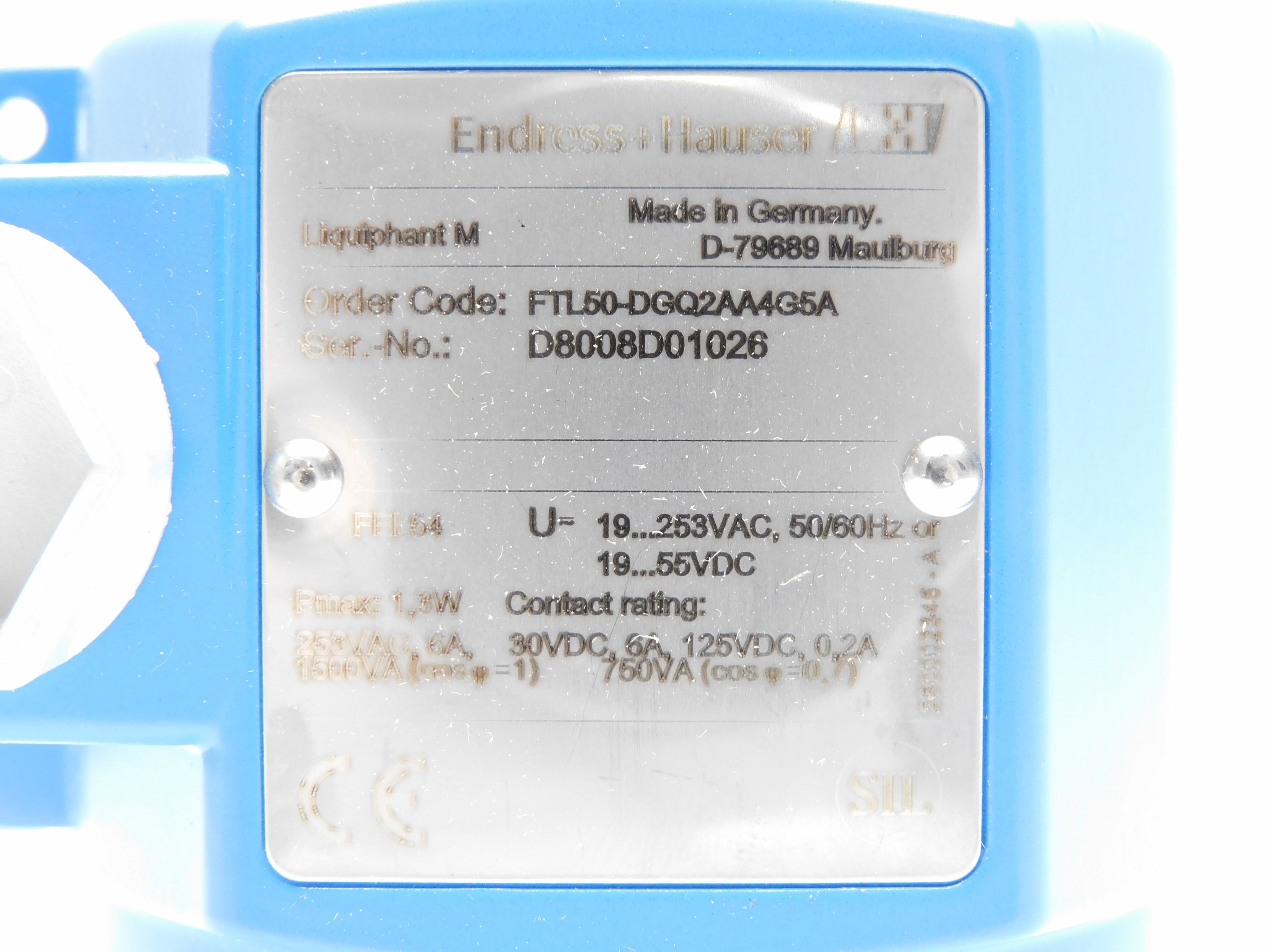 ENDRESS+HAUSER FTL50-DGQ2AA4G5A NSMP
