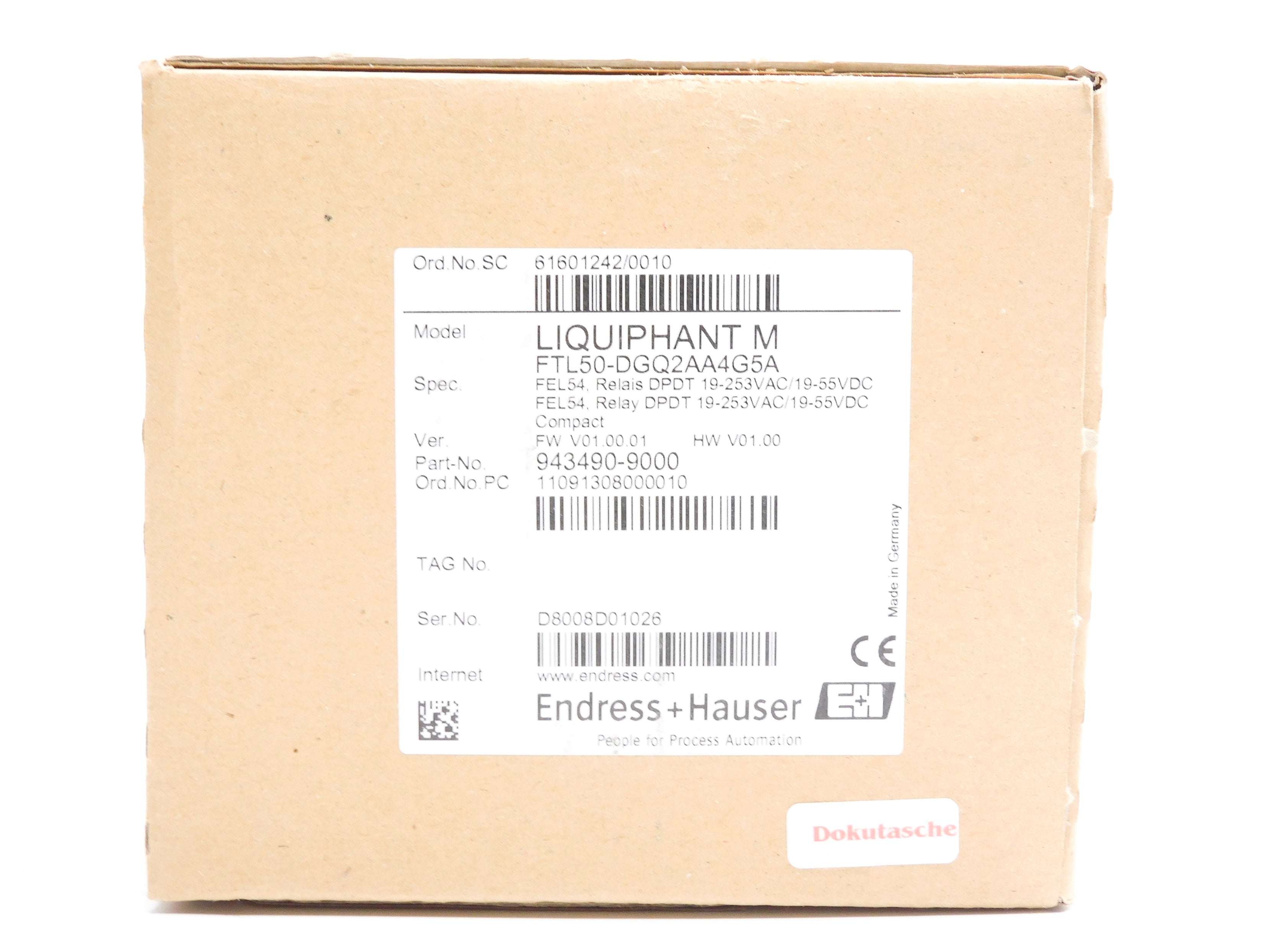 ENDRESS+HAUSER FTL50-DGQ2AA4G5A NSMP
