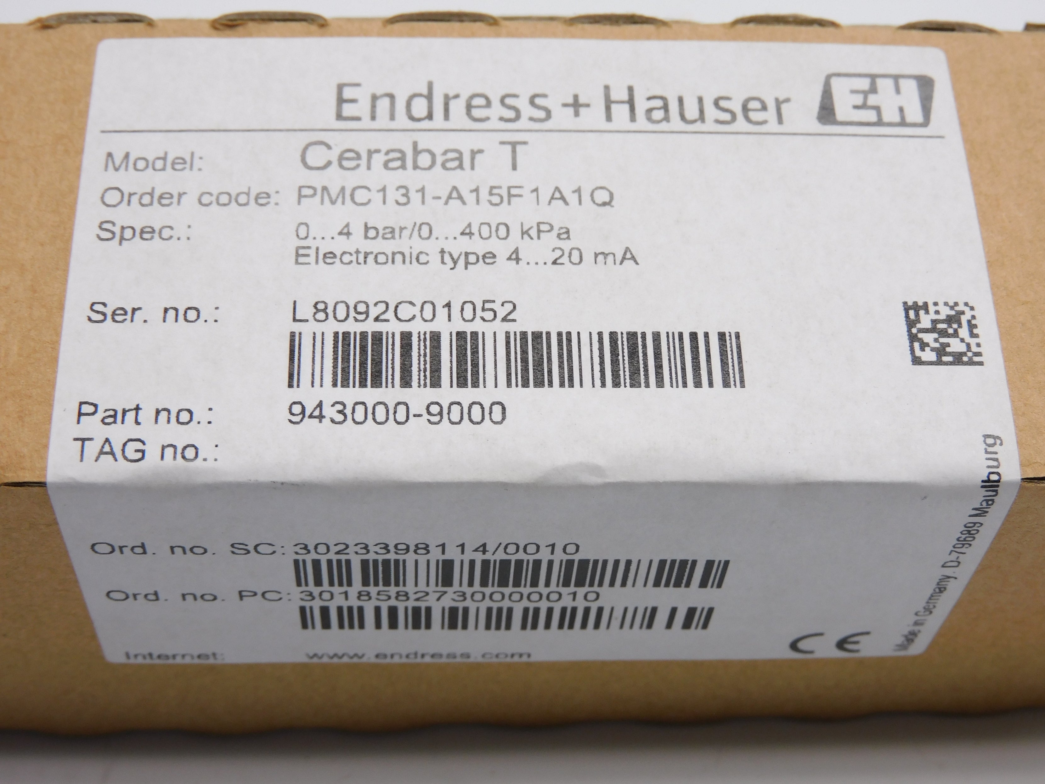 ENDRESS+HAUSER PMC131-A15F1A1Q NSMP