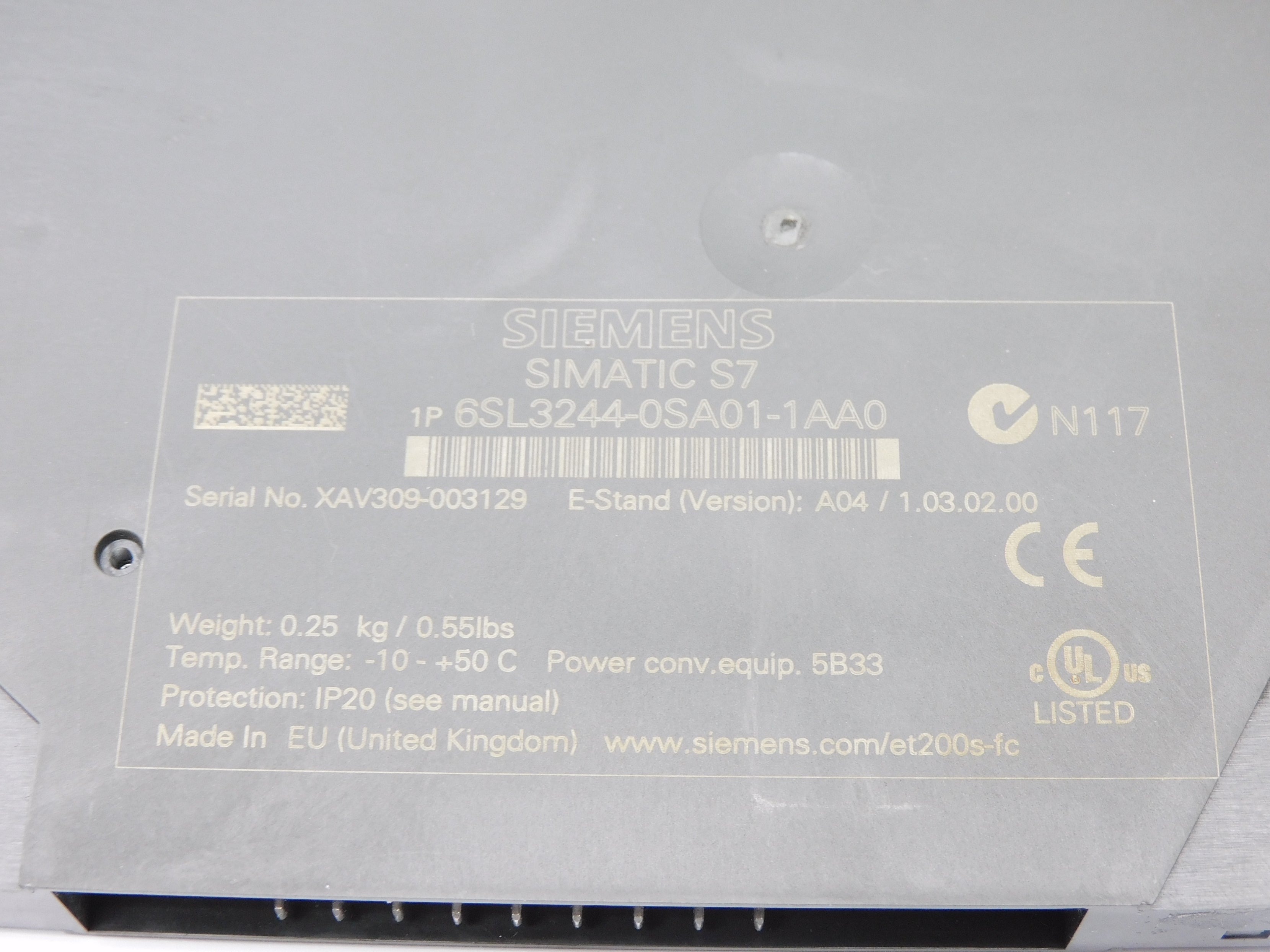 SIEMENS 6SL3244-0SA01-1AA0 UNMP