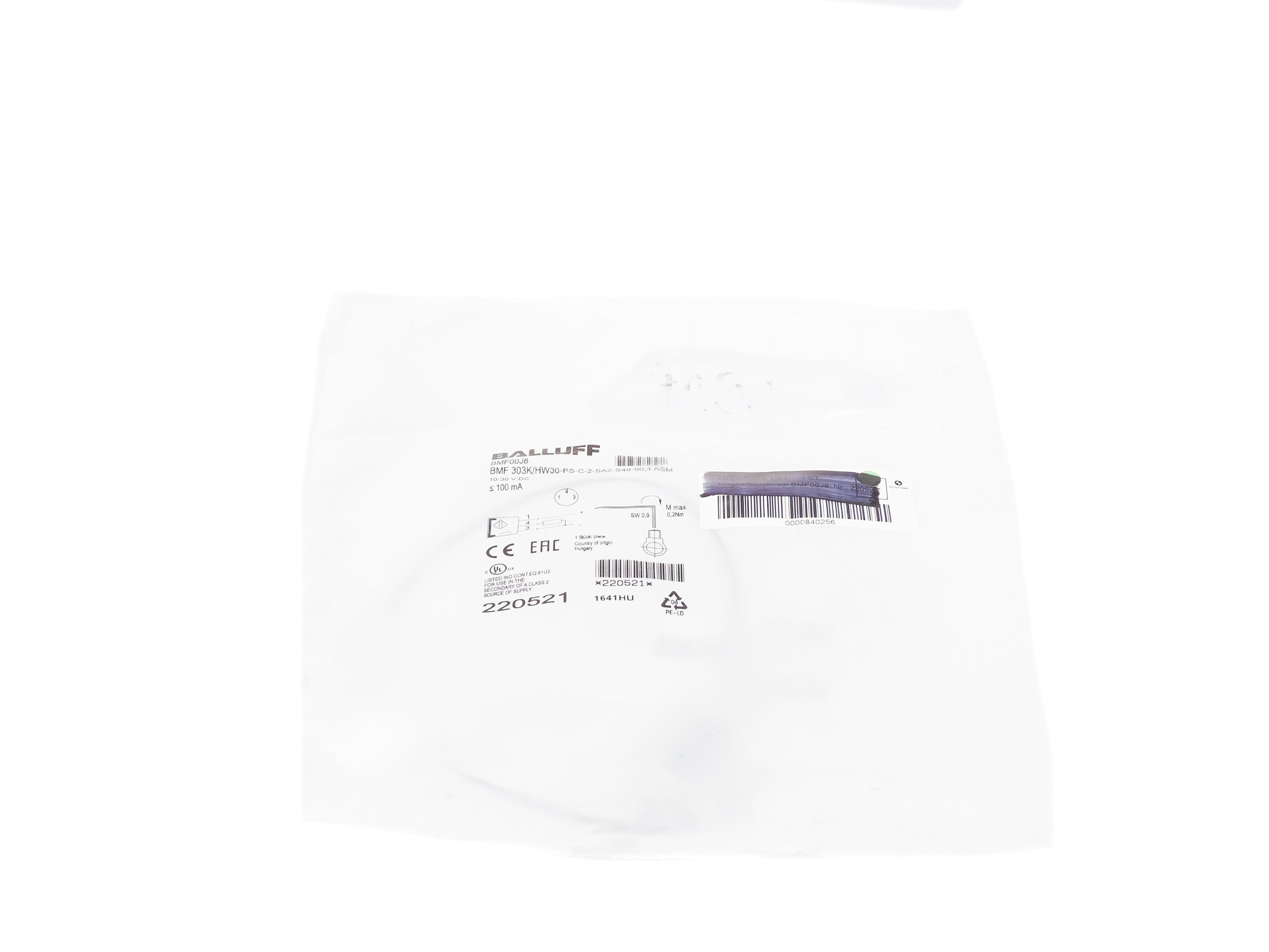 BALLUFF BMF303K/HW30-PS-C-2-SA2-S49-00,4ASM NSMP