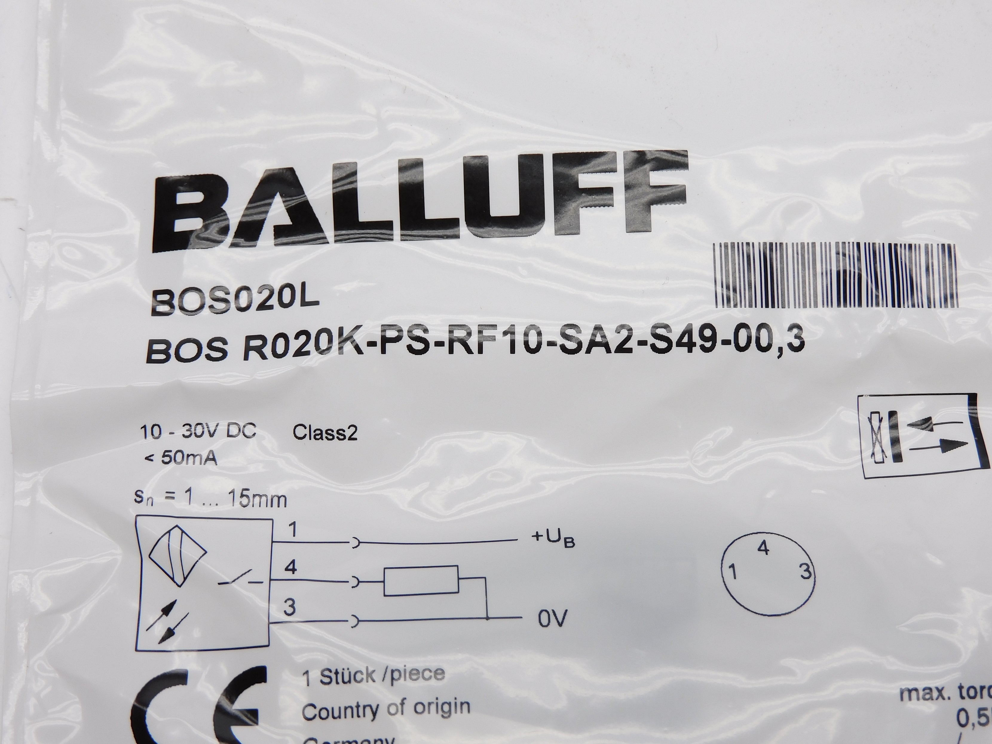 BALLUFF BOSR020K-PS-RF10-SA2-S49-00,3 NSMP