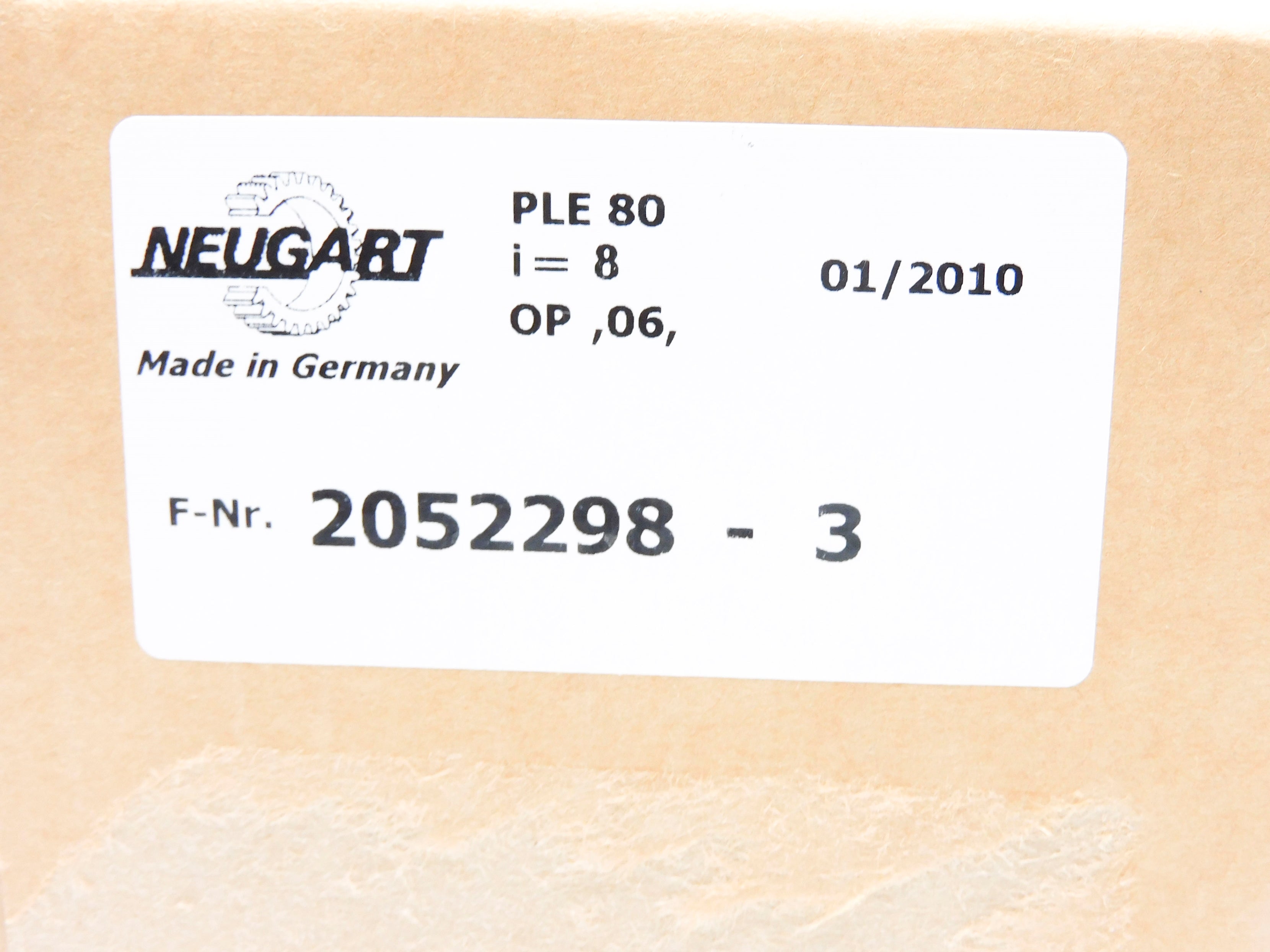 NEUGART 2052298-3 PLE80 NSFS