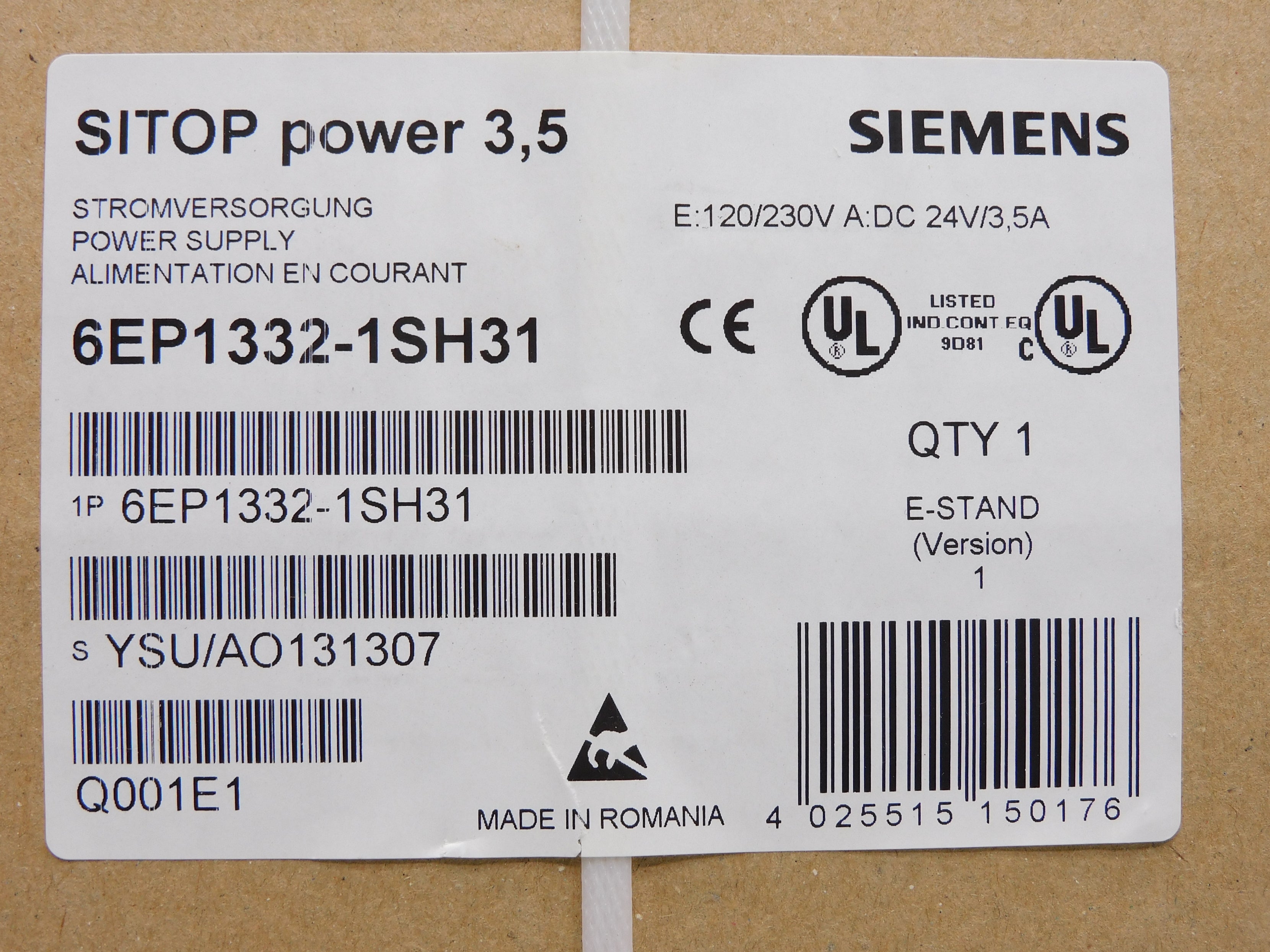 SIEMENS 6EP1332-1SH31 NSFS
