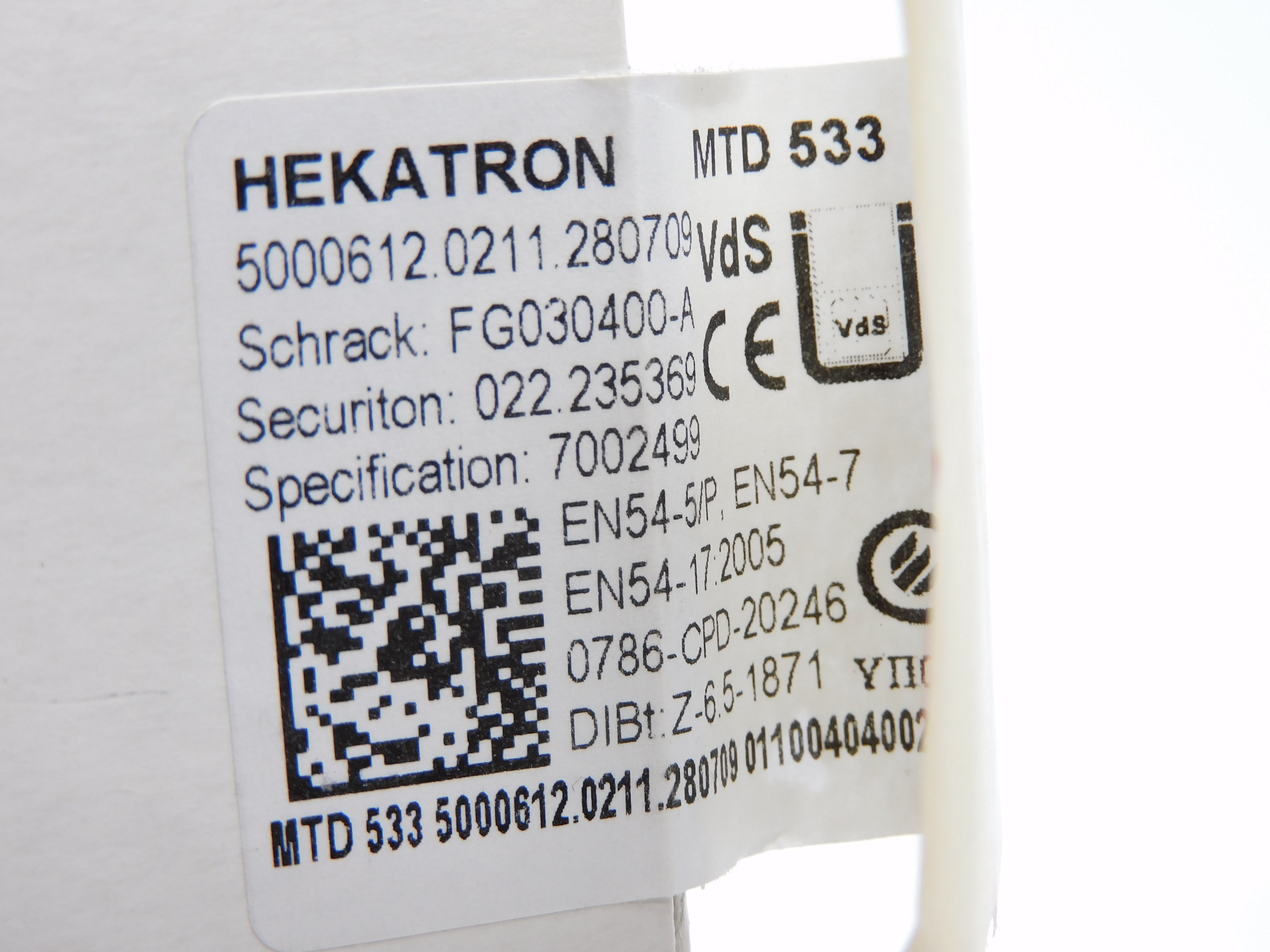 HEKATRON MTD533 NSMP