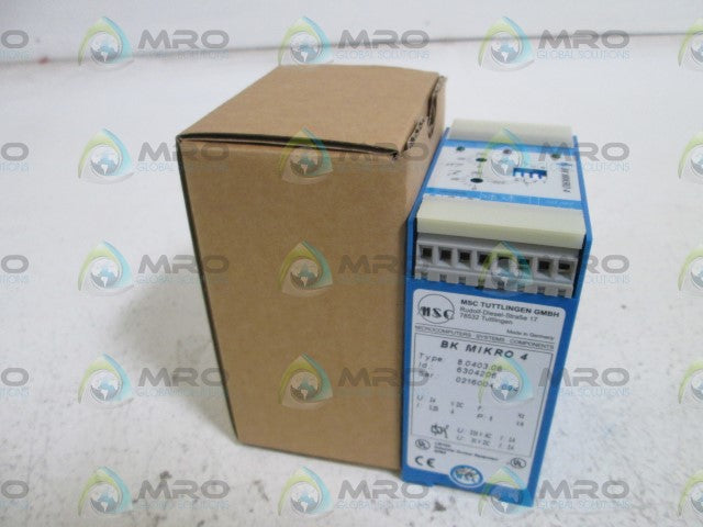 MSG BK MIKRO 4 TIME DELAY RELAY 8.0403.06 *NEW IN BOX*
