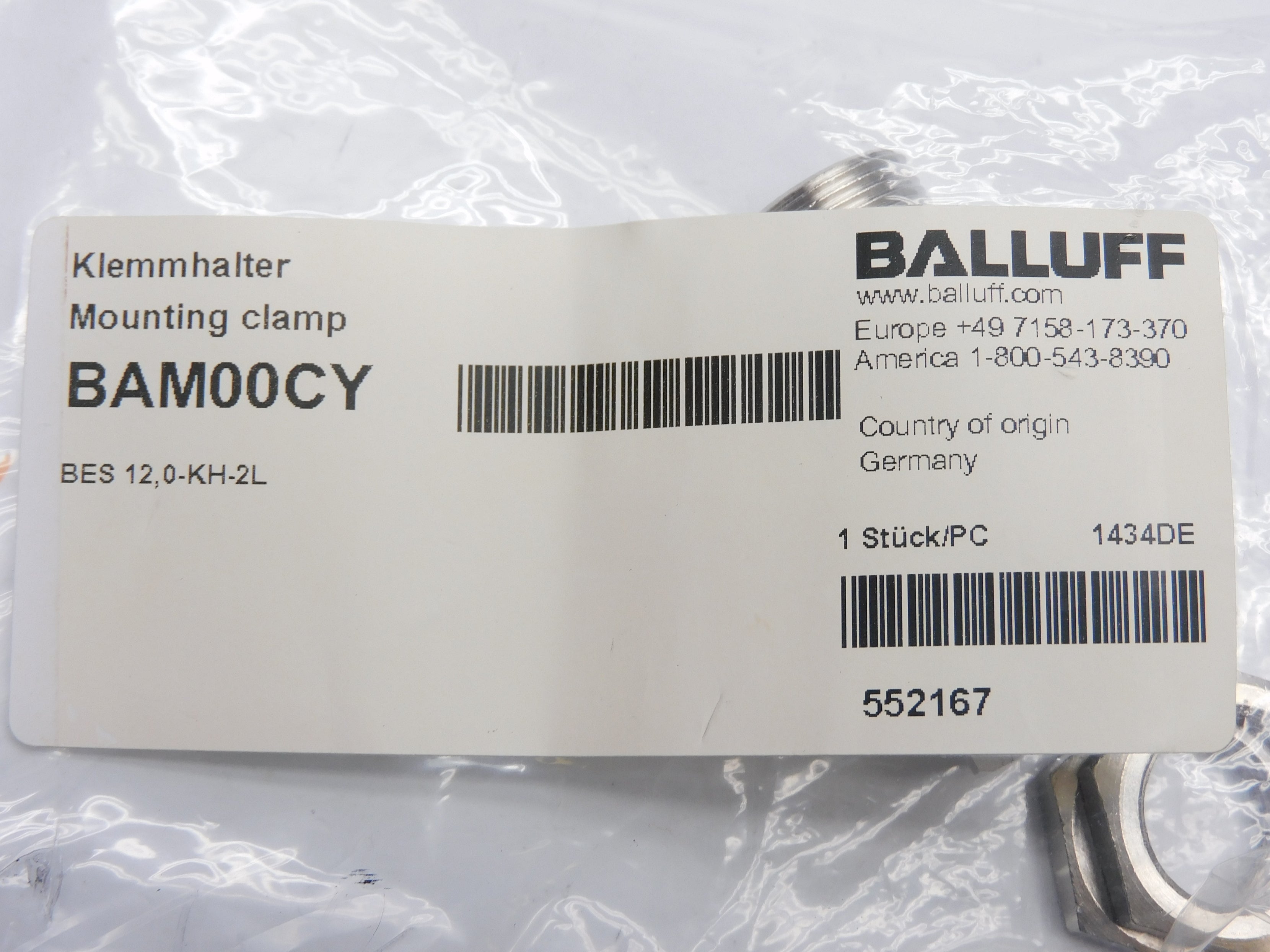 BALLUFF BES12,0-KH-2L NSMP