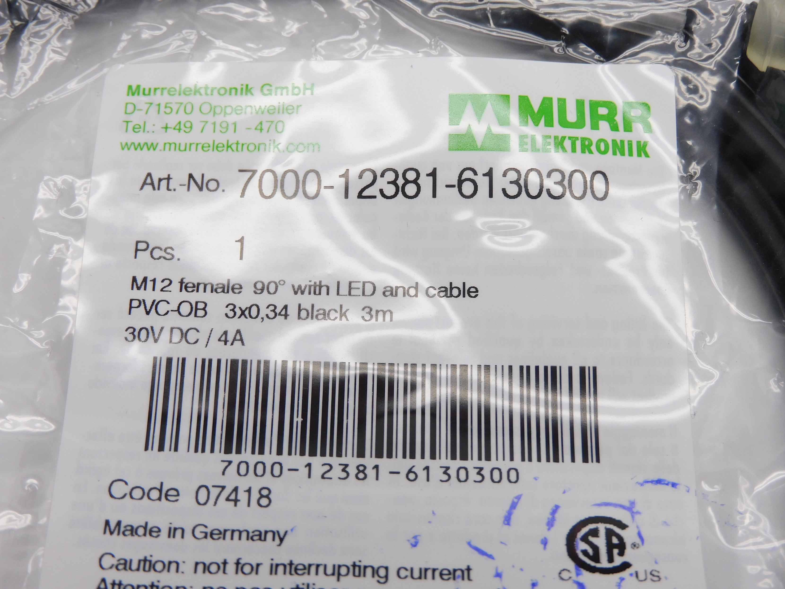 MURR ELEKTRONIK 7000-12381-6130300 NSMP
