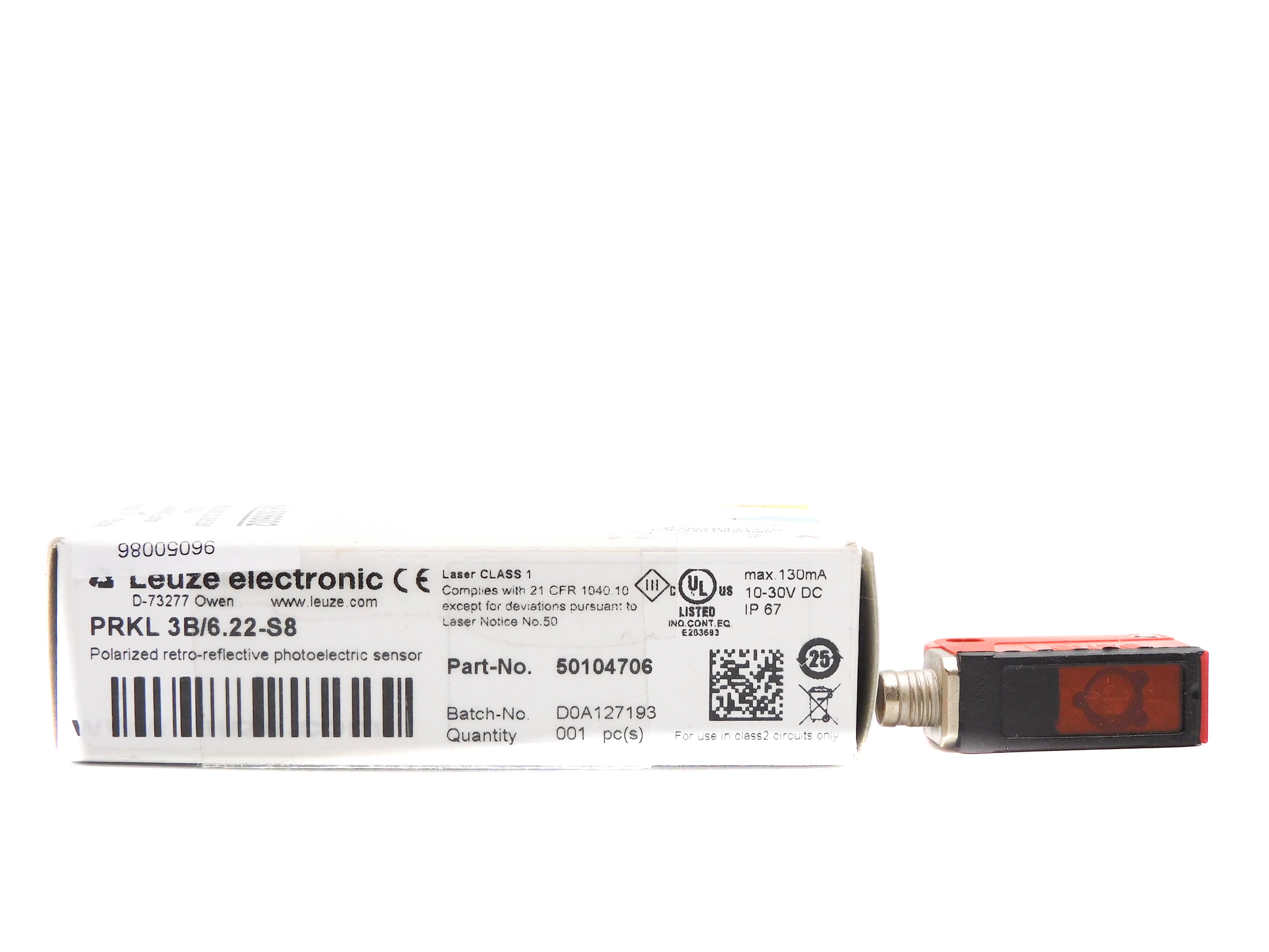 LEUZE ELECTRONIC PRKL3B/6.22-S8 NSMP