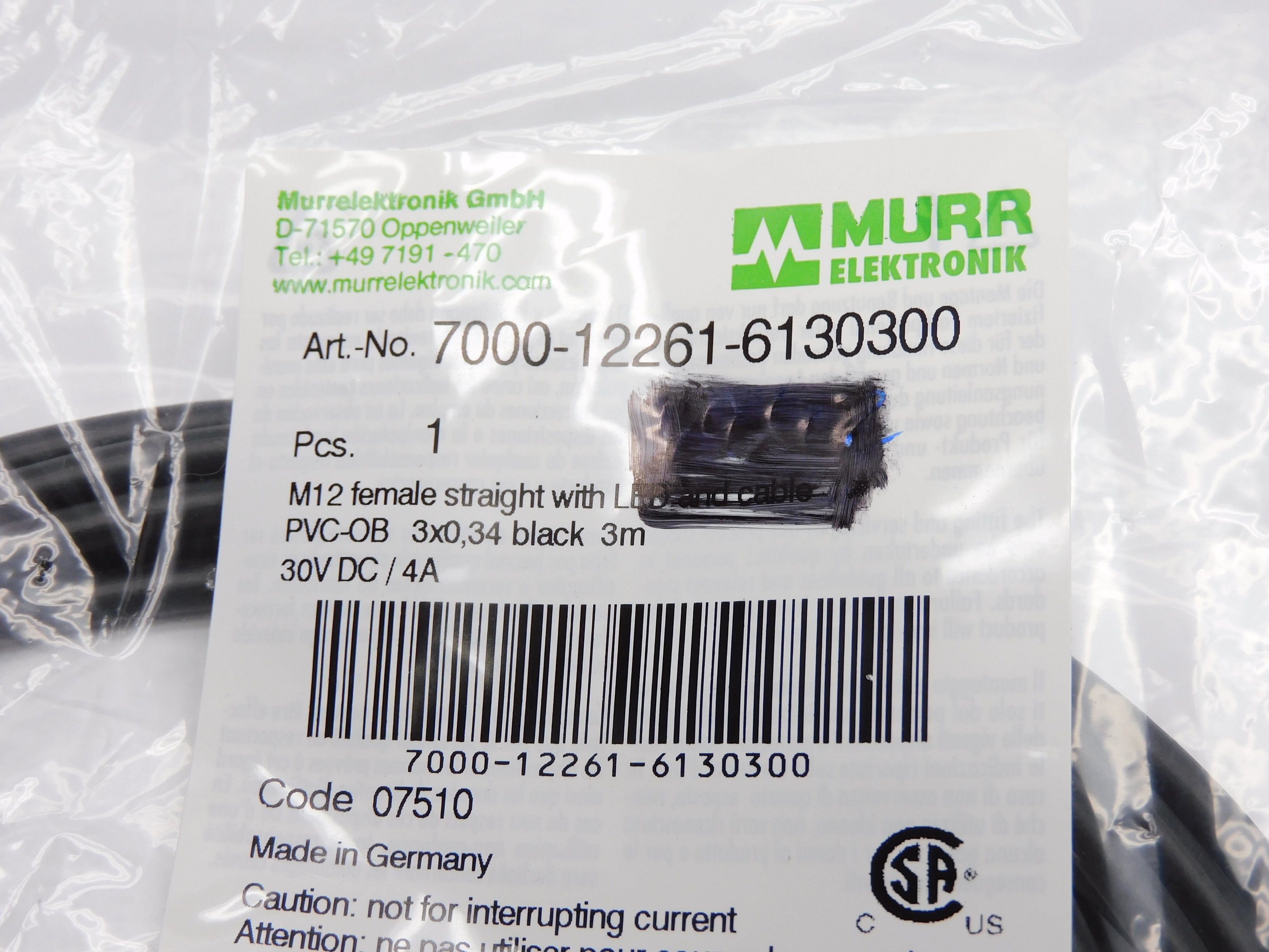 MURR ELEKTRONIK 7000-12261-6130300 NSMP