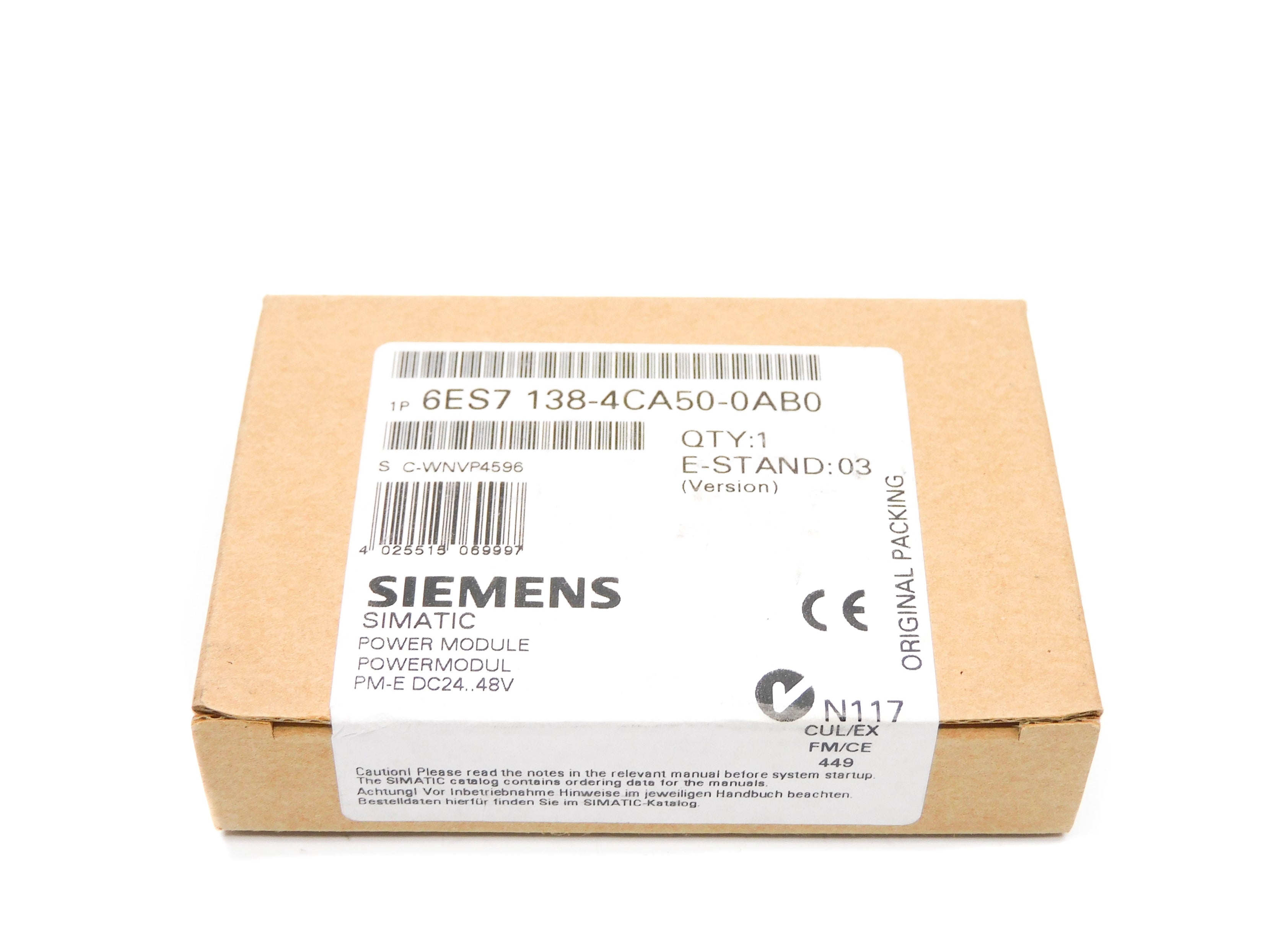 SIEMENS 6ES7138-4CA50-0AB0 NSFS