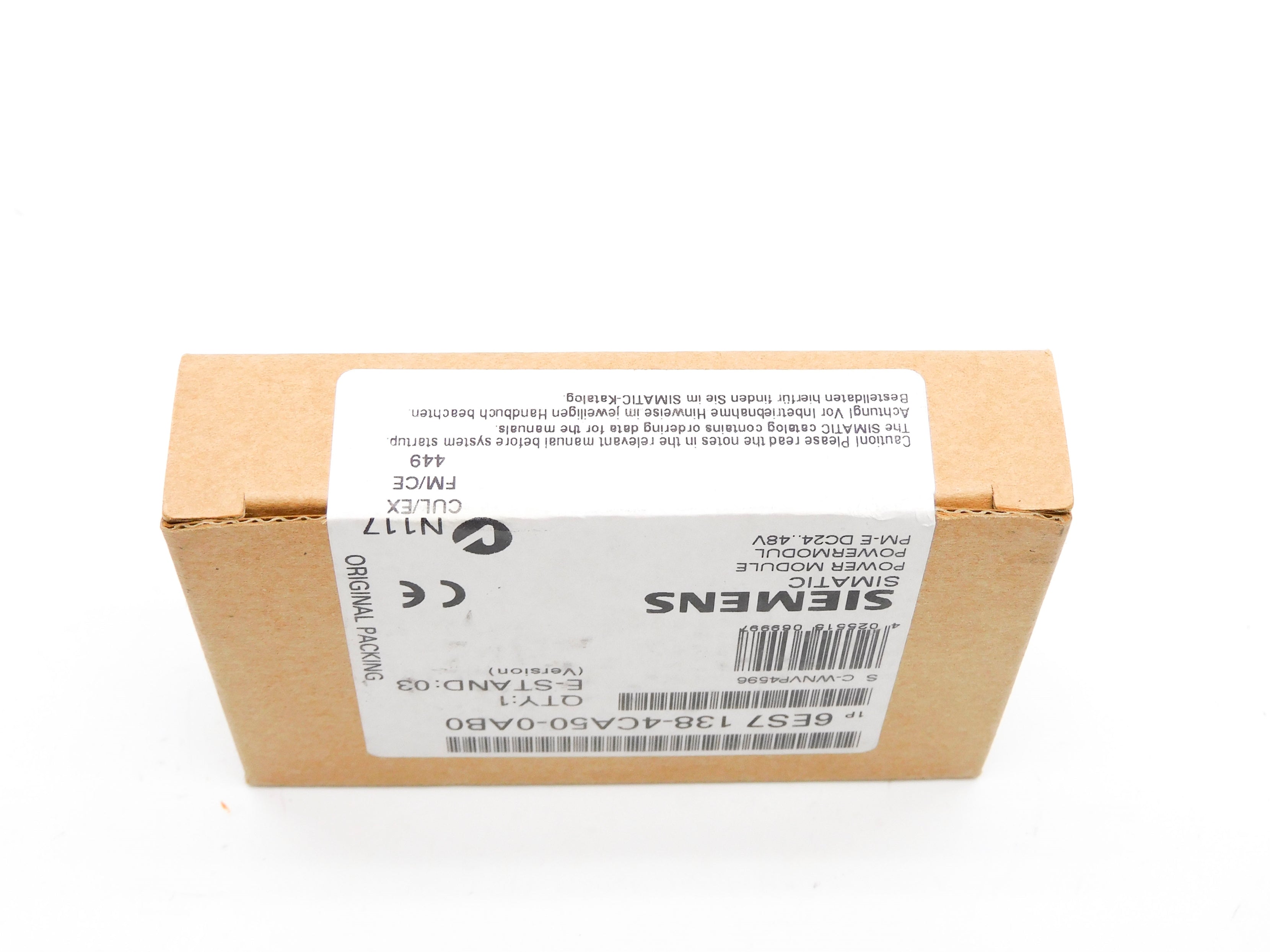 SIEMENS 6ES7138-4CA50-0AB0 NSFS