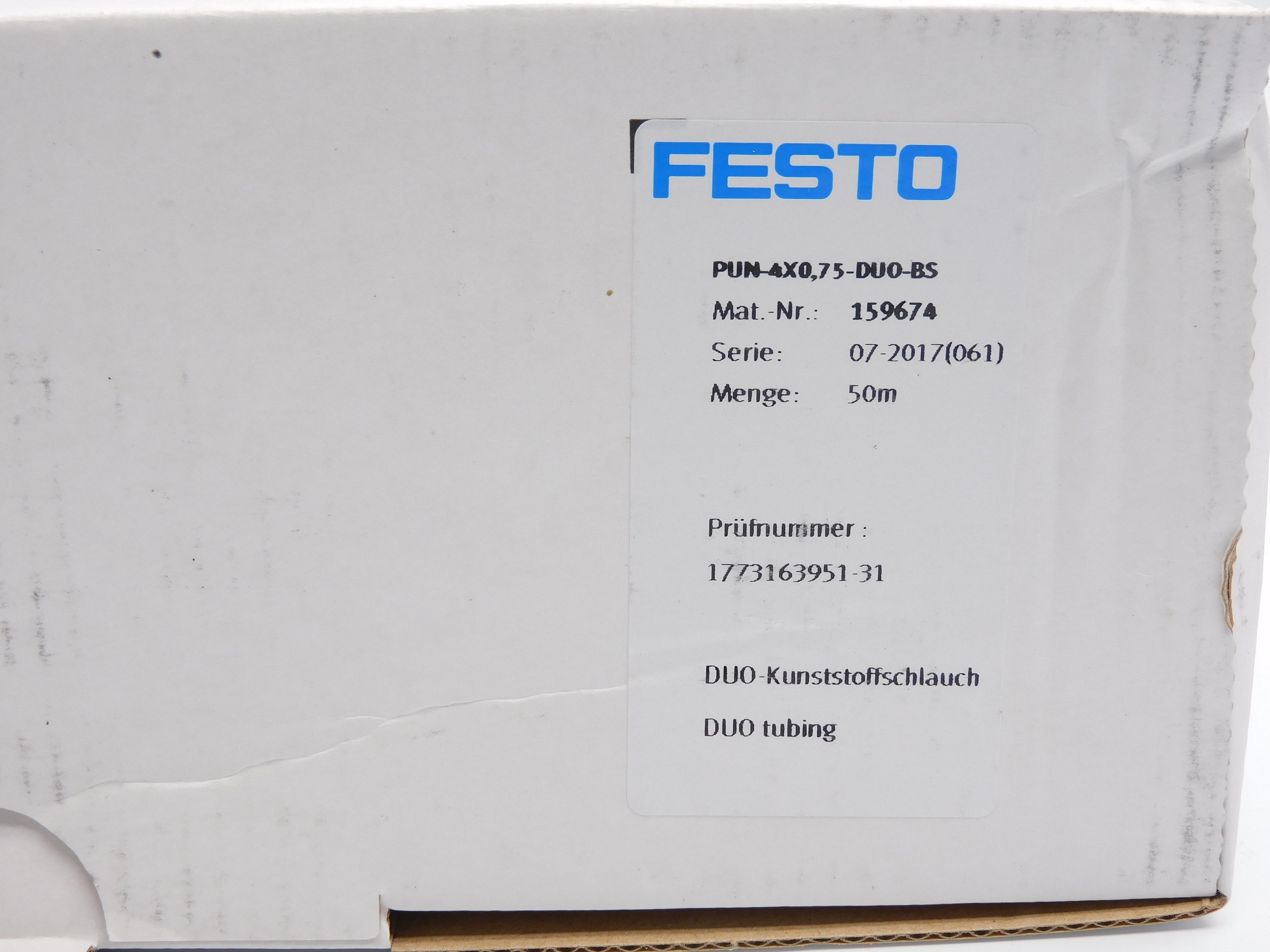 FESTO PUN-4X0,75-DUO-BS NSMP