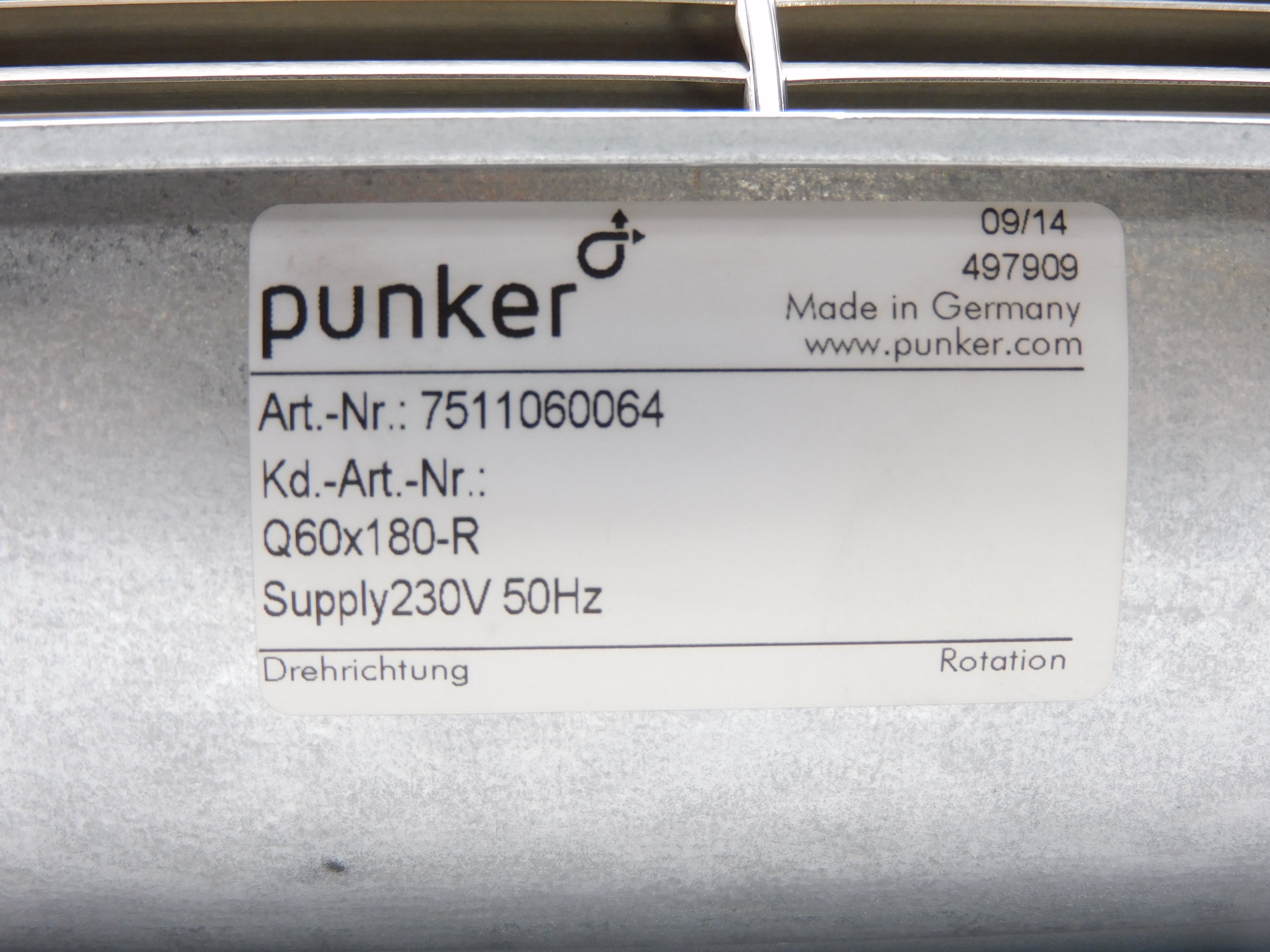 PUNKER Q60X180-R NSNP