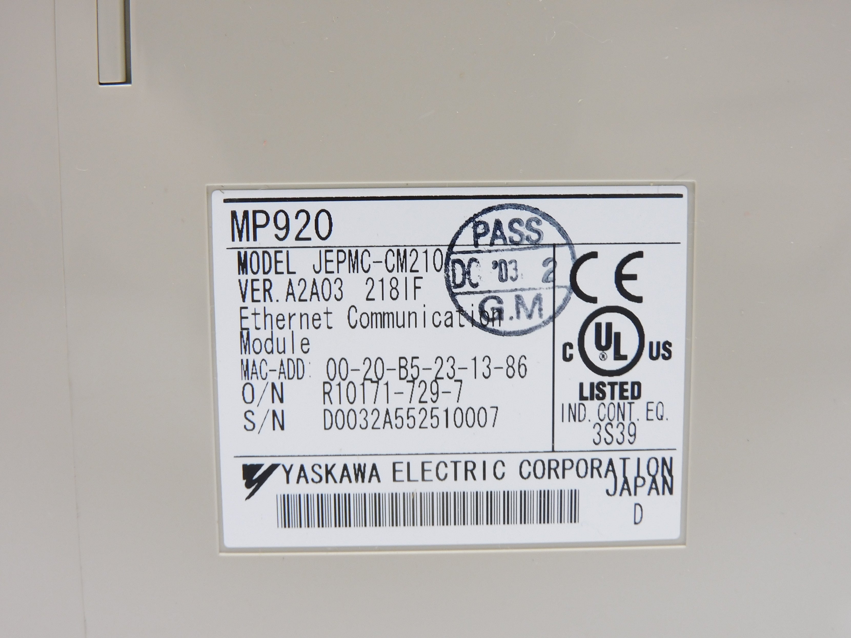 YASKAWA JEPMC-CM210 NSMP