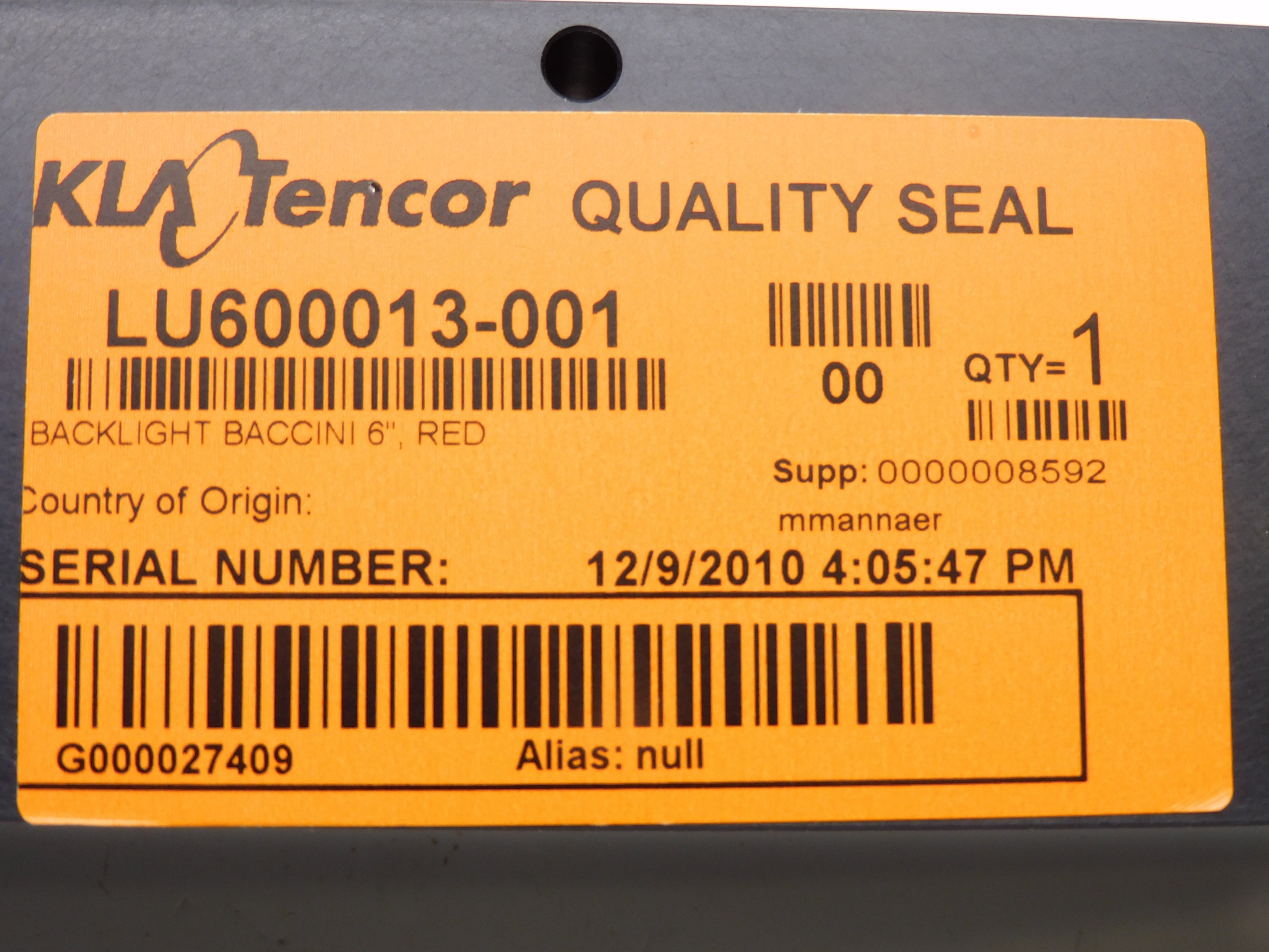KLA TENCOR LU600013-001 NSNP