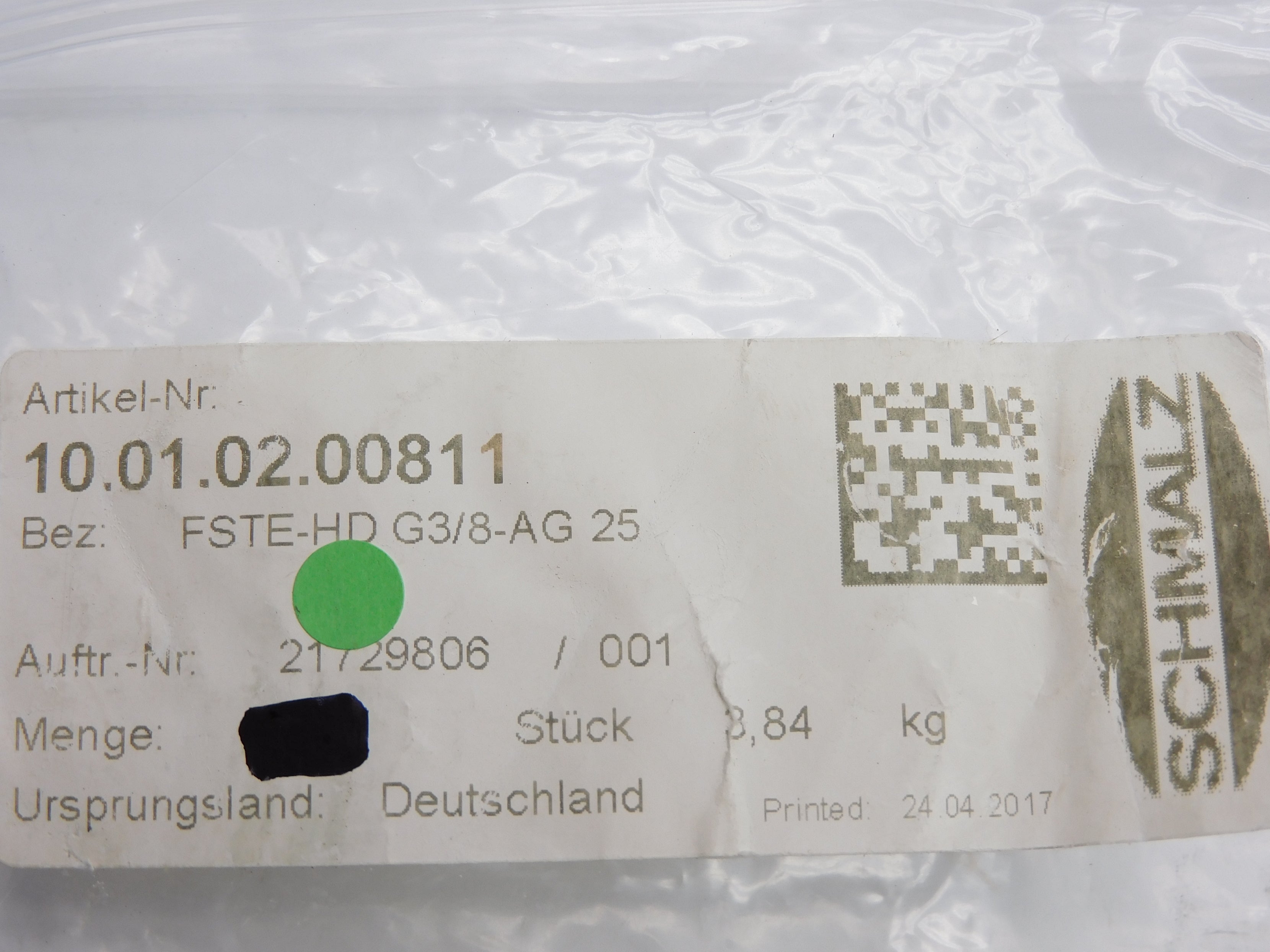 SCHMALZ FSTE-HDG3/8-AG25 NSNP