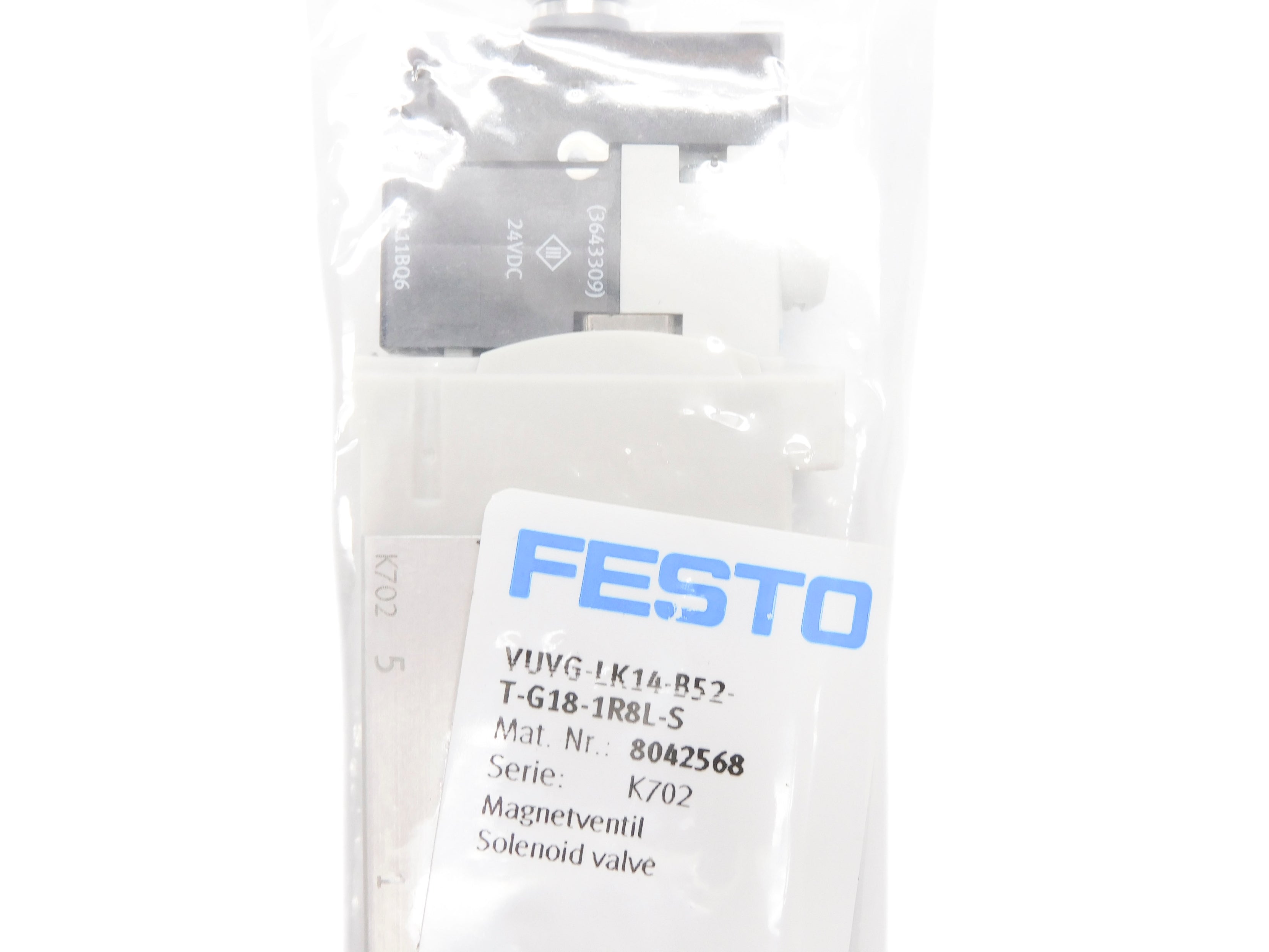 FESTO VUVG-LK14-B52-T-G18-1R8L-S 24VDC NSMP