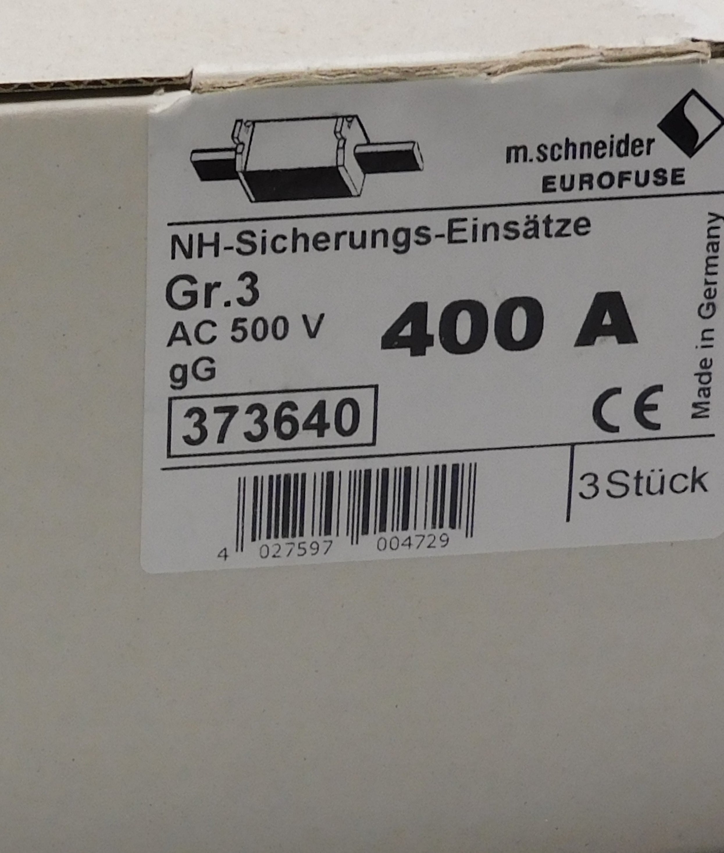 M.SCHNEIDER 373640 NH-3 (PKG OF 3) NSMP