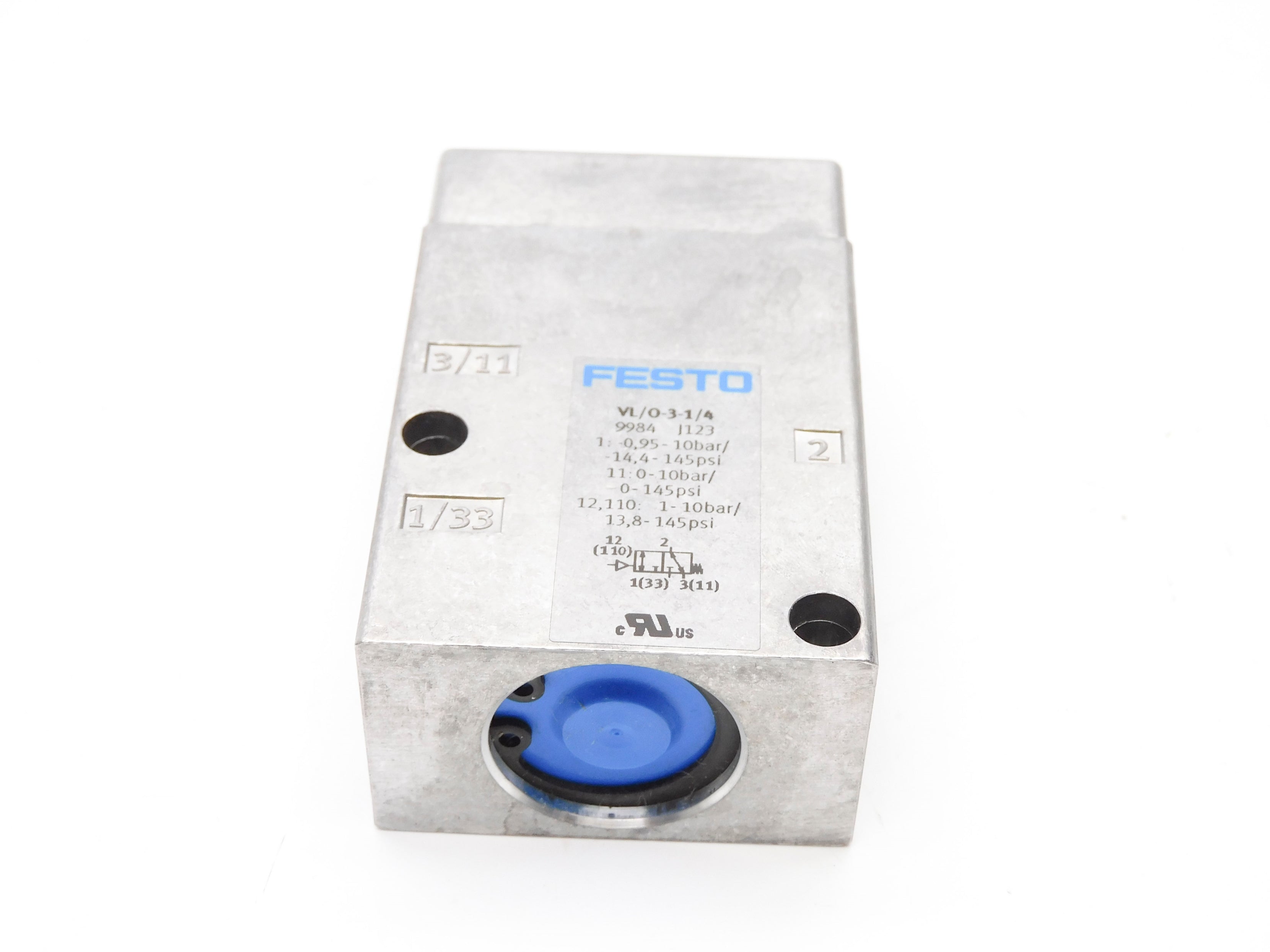 FESTO VL/O-3-1/4 0-145PSI NSMP
