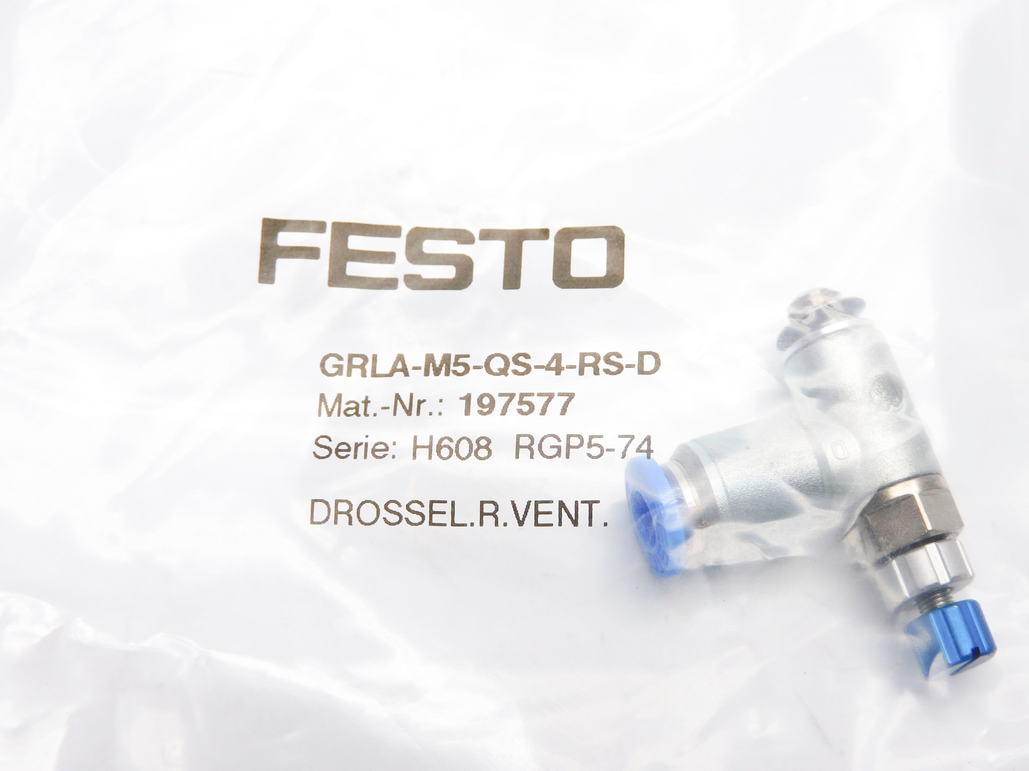 FESTO GRLA-M5-QS-4-RS-D NSMP