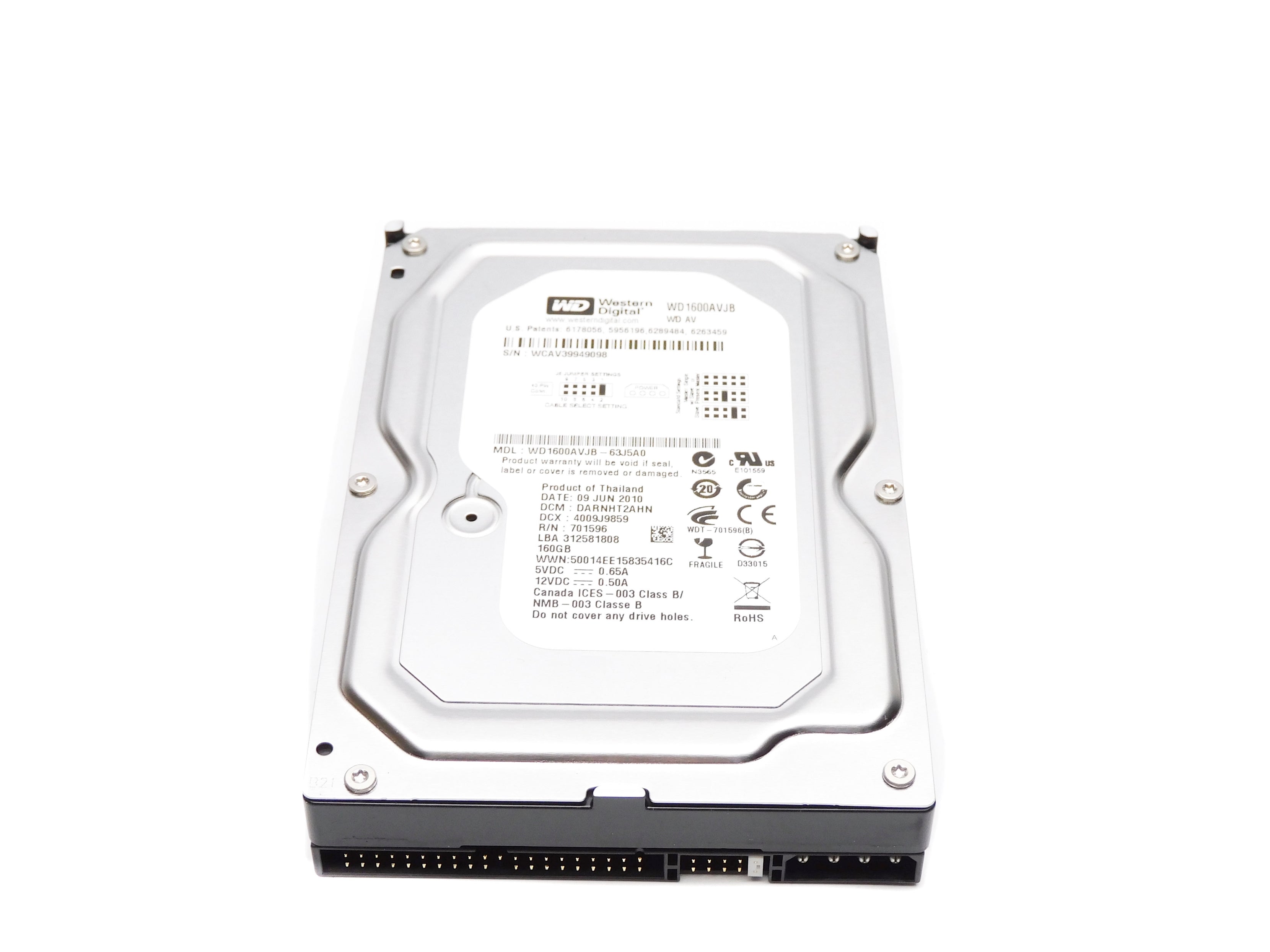 WESTERN DIGITAL WD1600AVJB NSNP