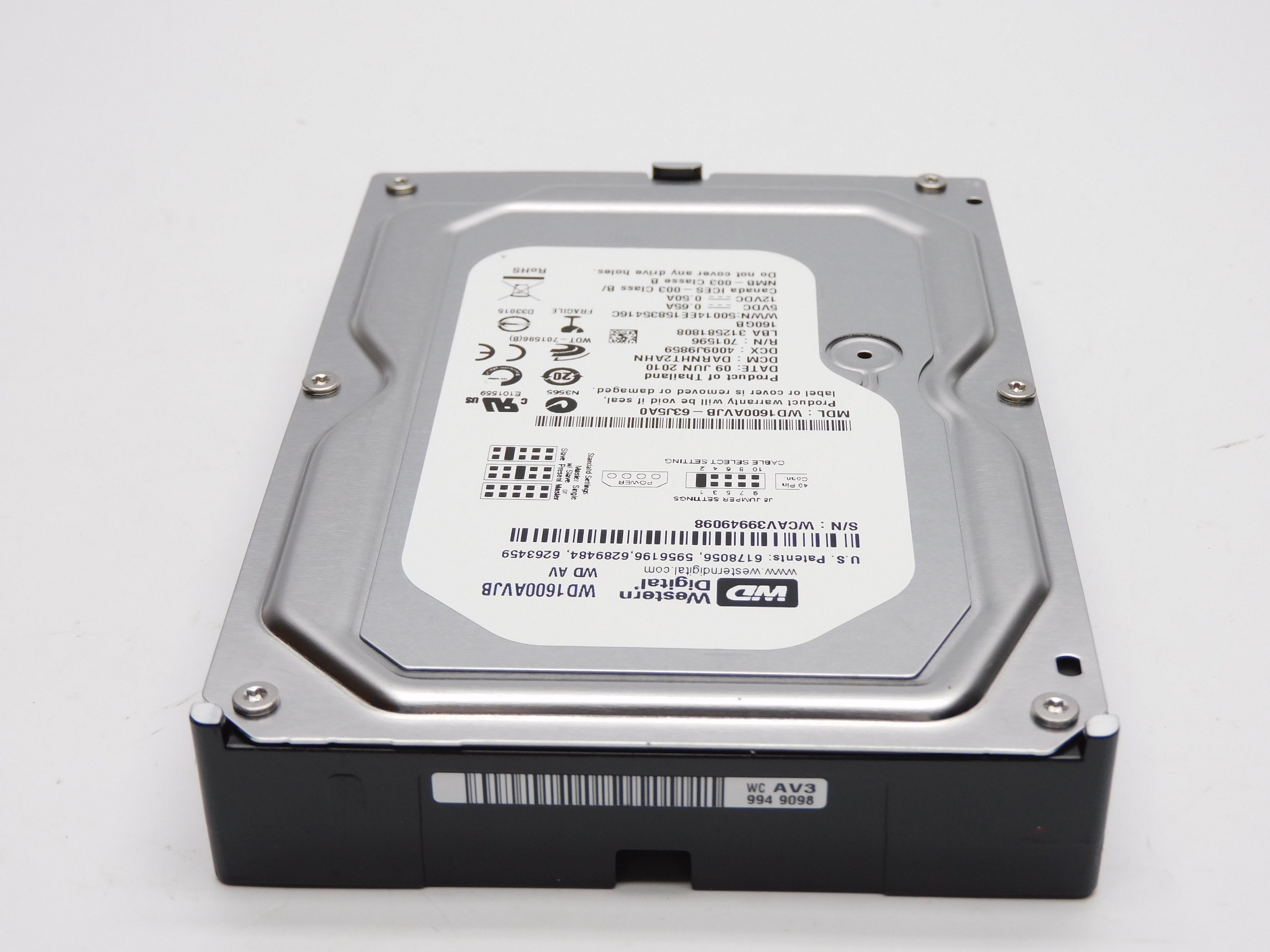 WESTERN DIGITAL WD1600AVJB NSNP
