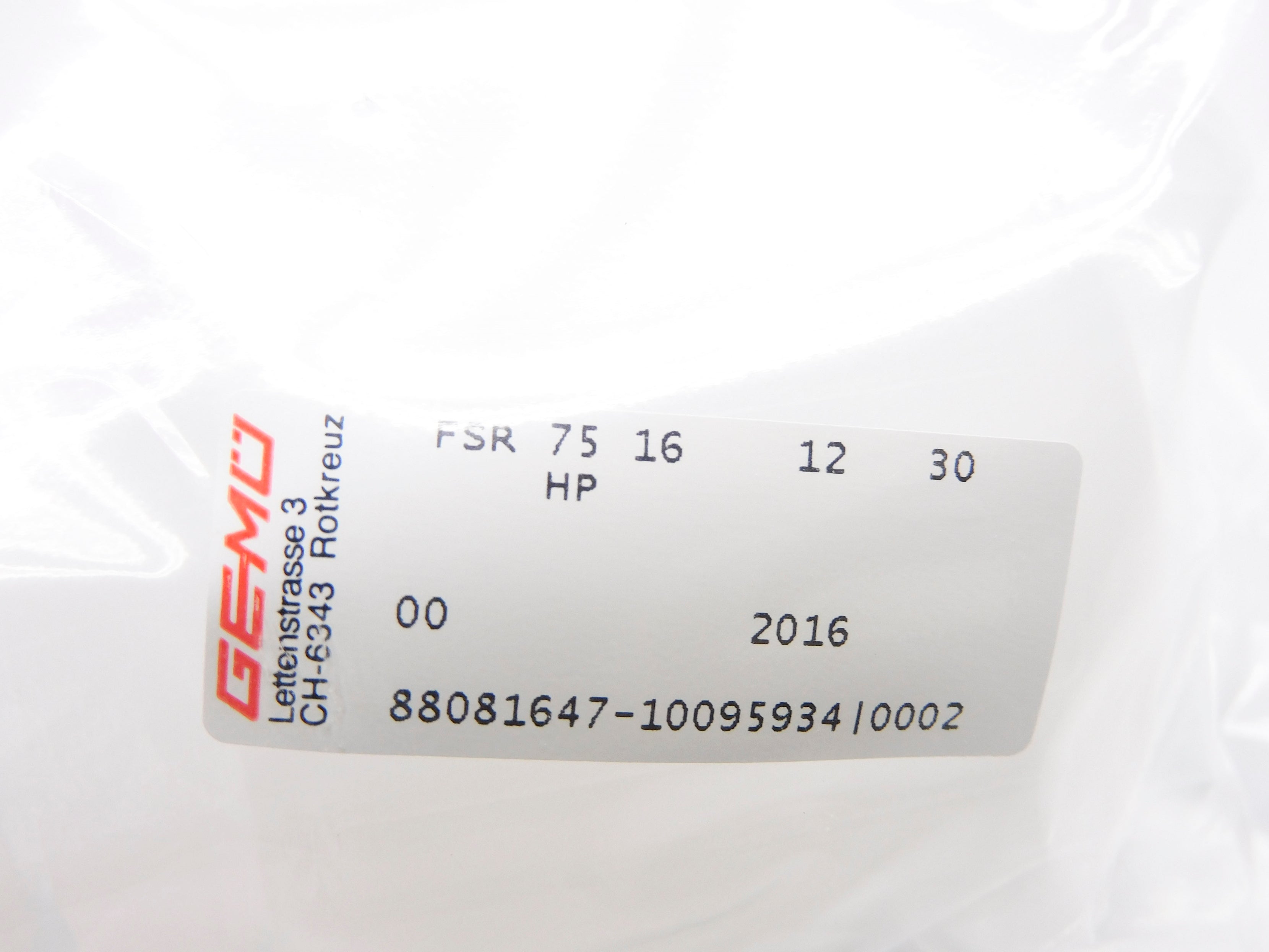 GEMU FSR75161230HP 88081647 NSMP