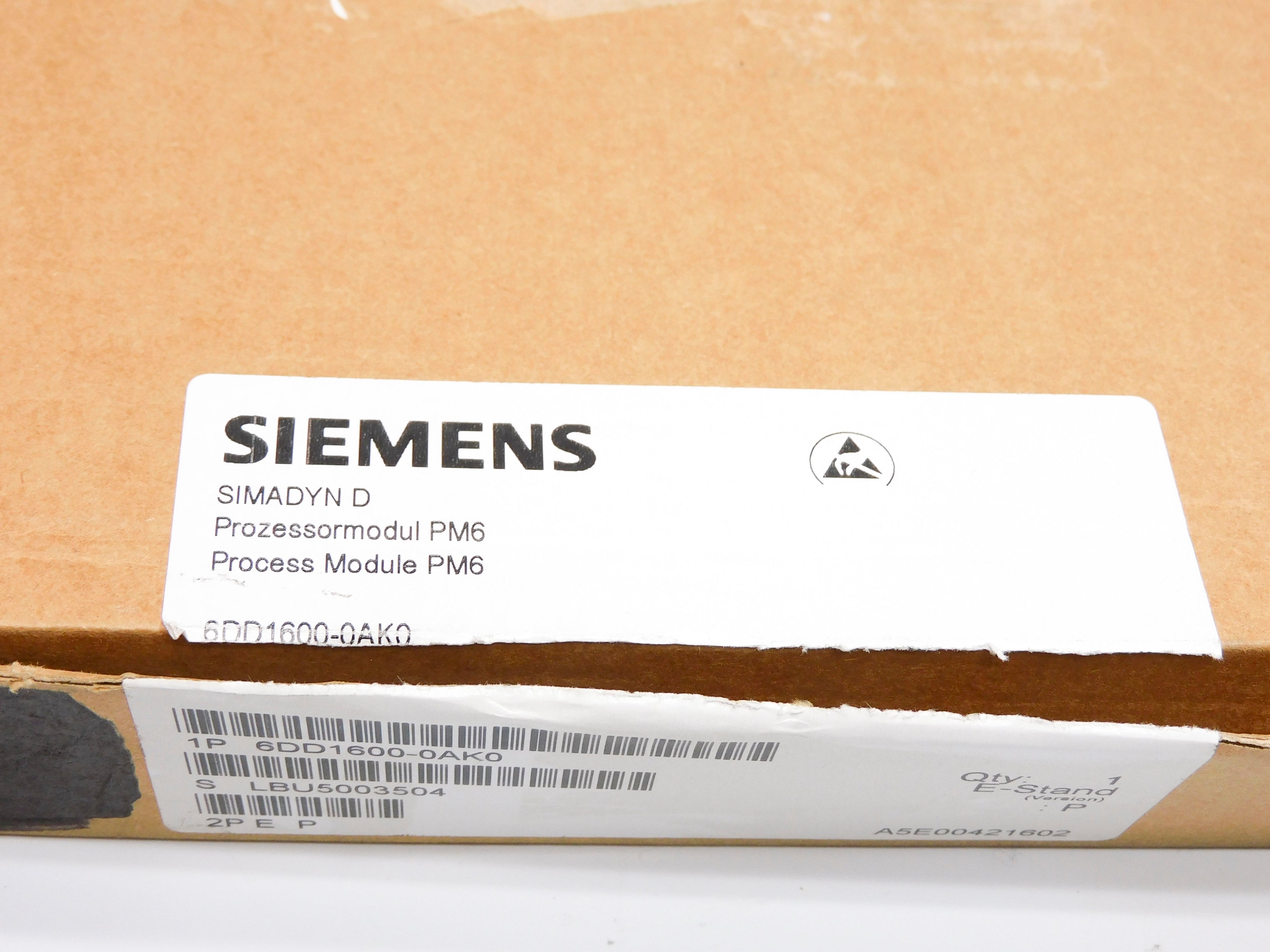 SIEMENS 6DD1600-0AK0 (AS PICTURED) NSMP