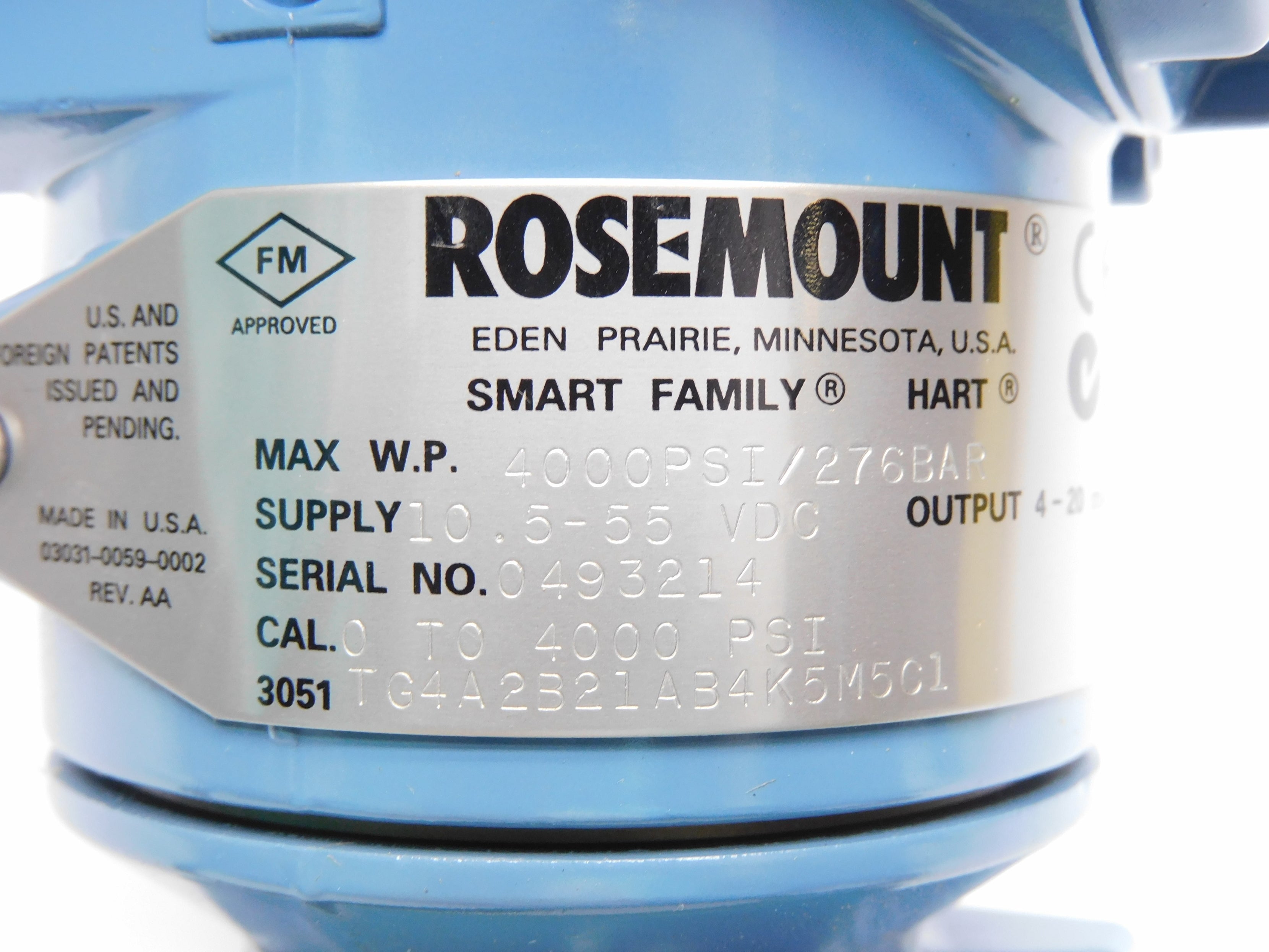 ROSEMOUNT 3051TG4A2B21AB4K5M5C1 NSMP