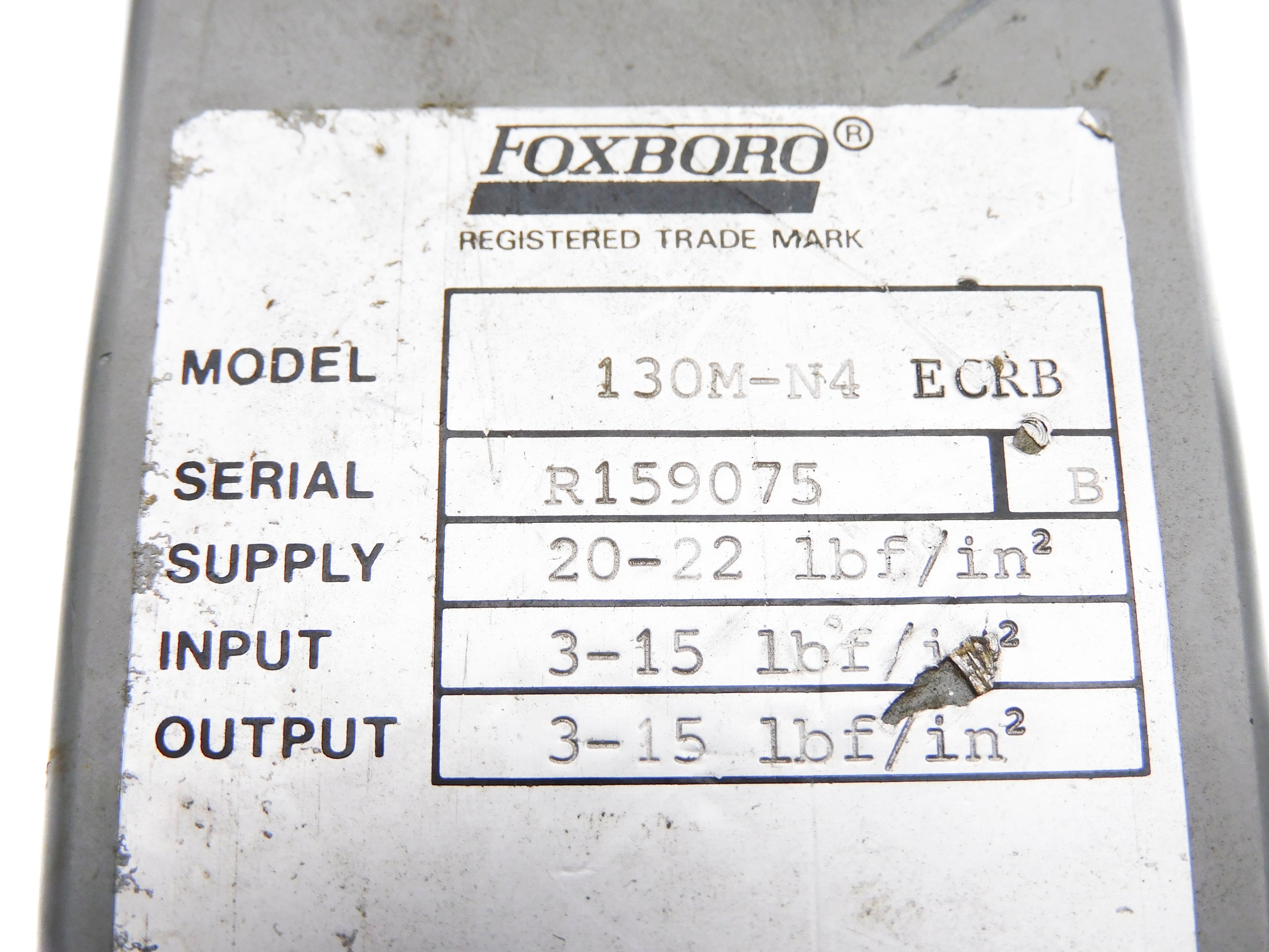 FOXBORO 130M-N4ECRB (AS PICTURED) UNMP