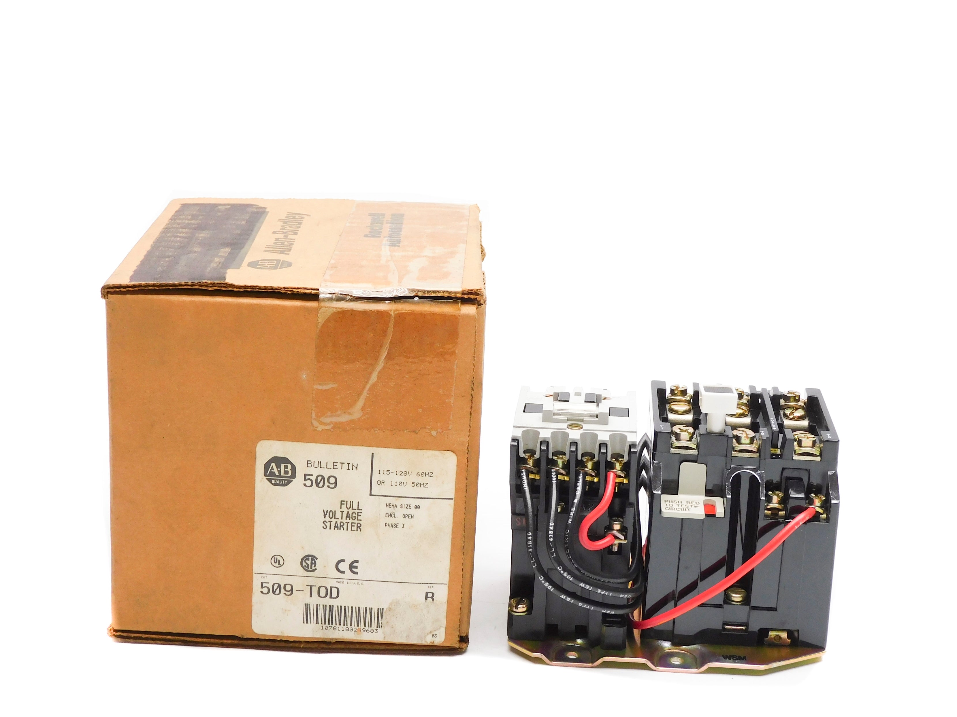 ALLEN BRADLEY 509-TOD SER. B 110/115-120V 9A (BR/WH) NSMP