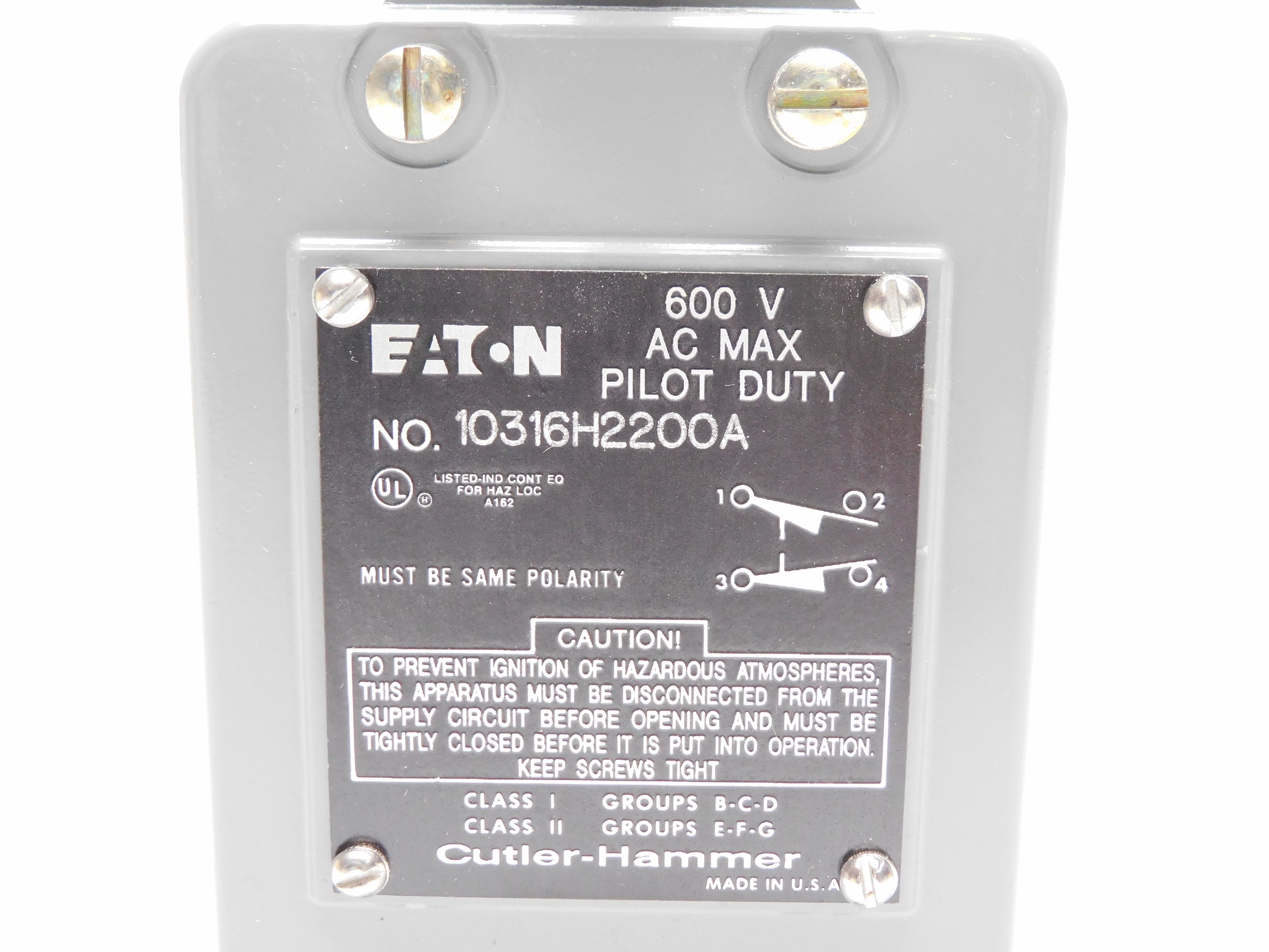 CUTLER HAMMER 10316H2200 SER. A NSMP