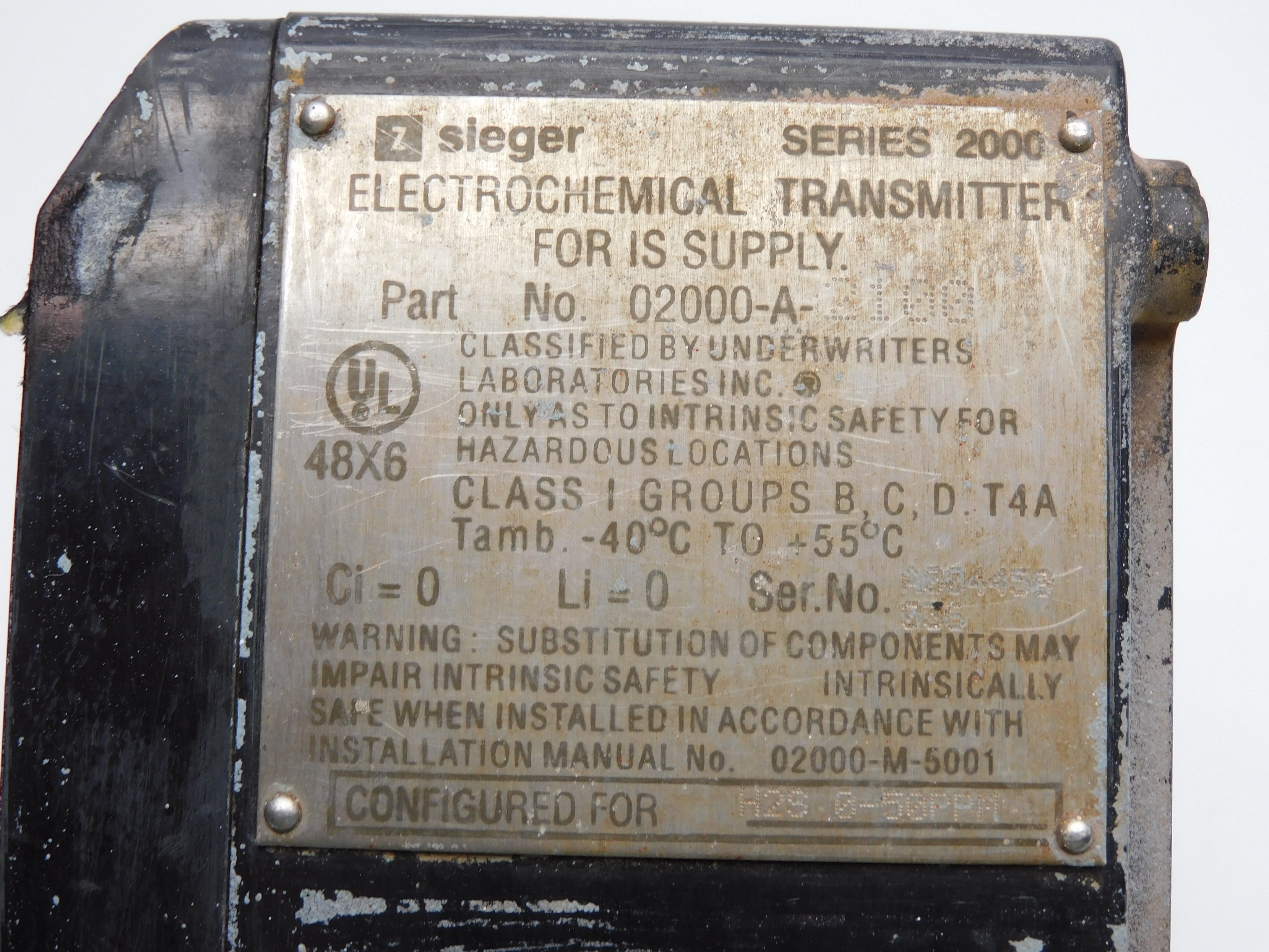 SIEGER 02000-A-2100 (AS PICTURED) UNMP