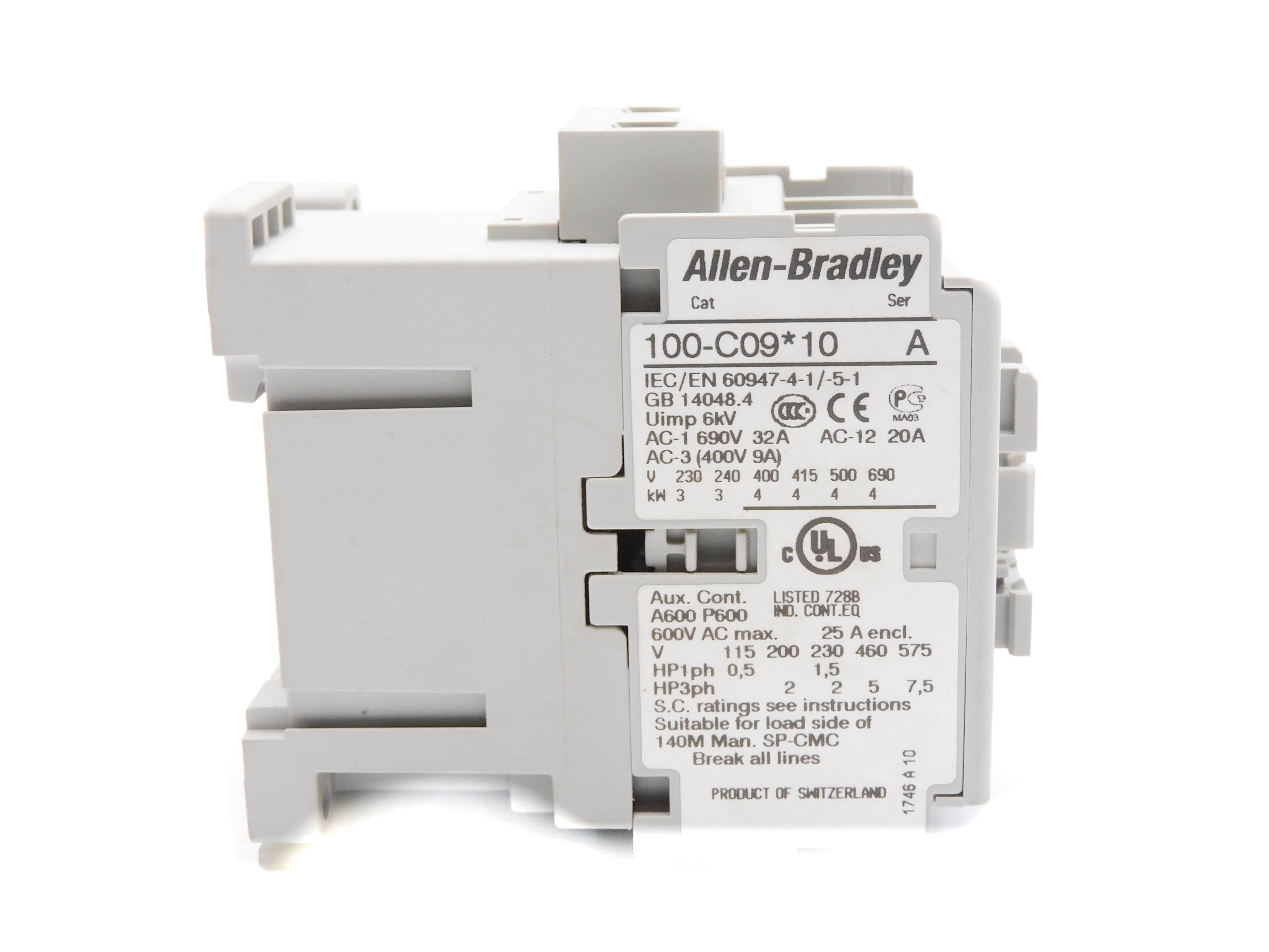 ALLEN BRADLEY 100-C09J10 SER. A 21/24V NSNP