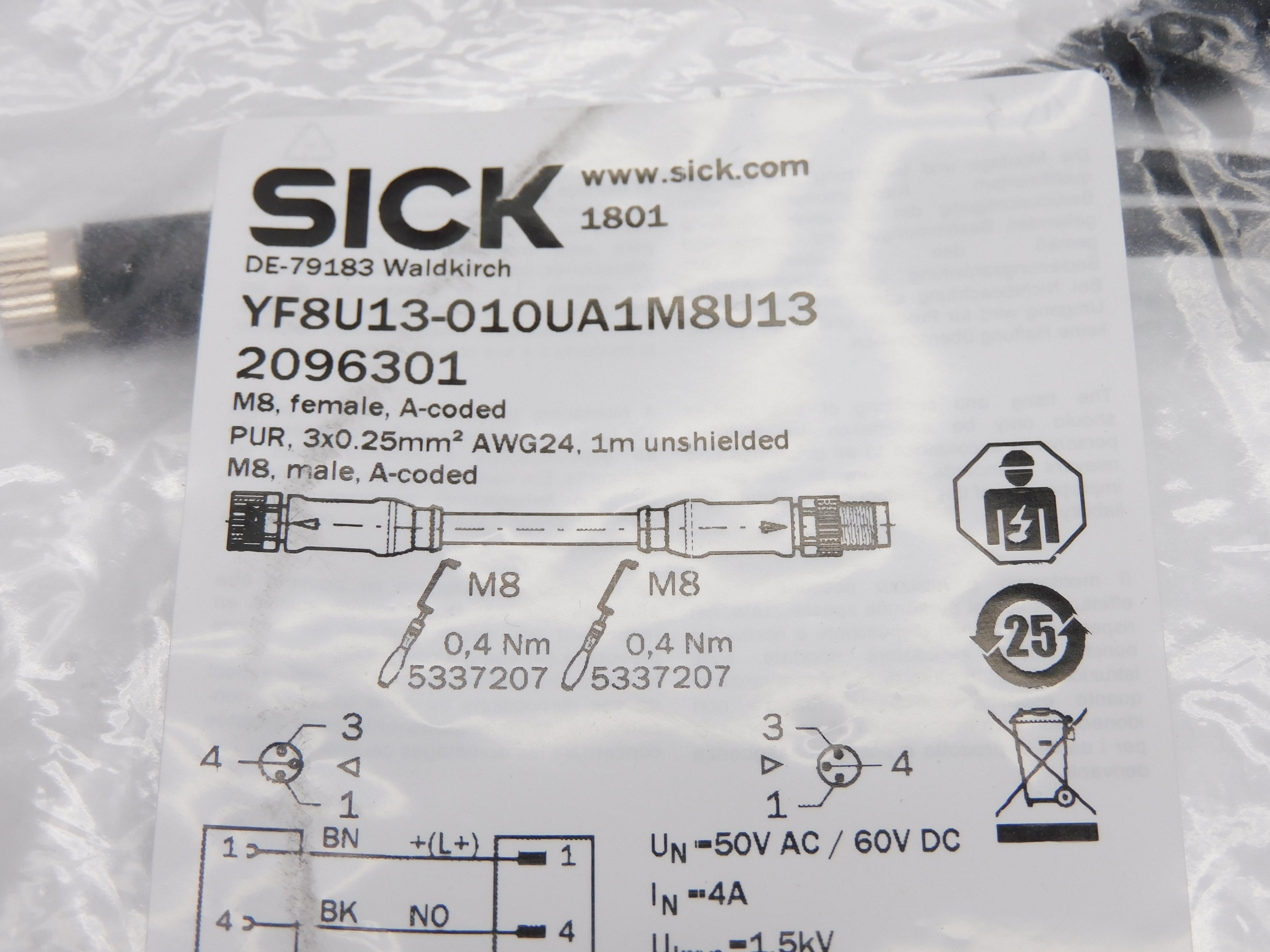 SICK YF8U13-010UA1M8U13 2096301 NSMP