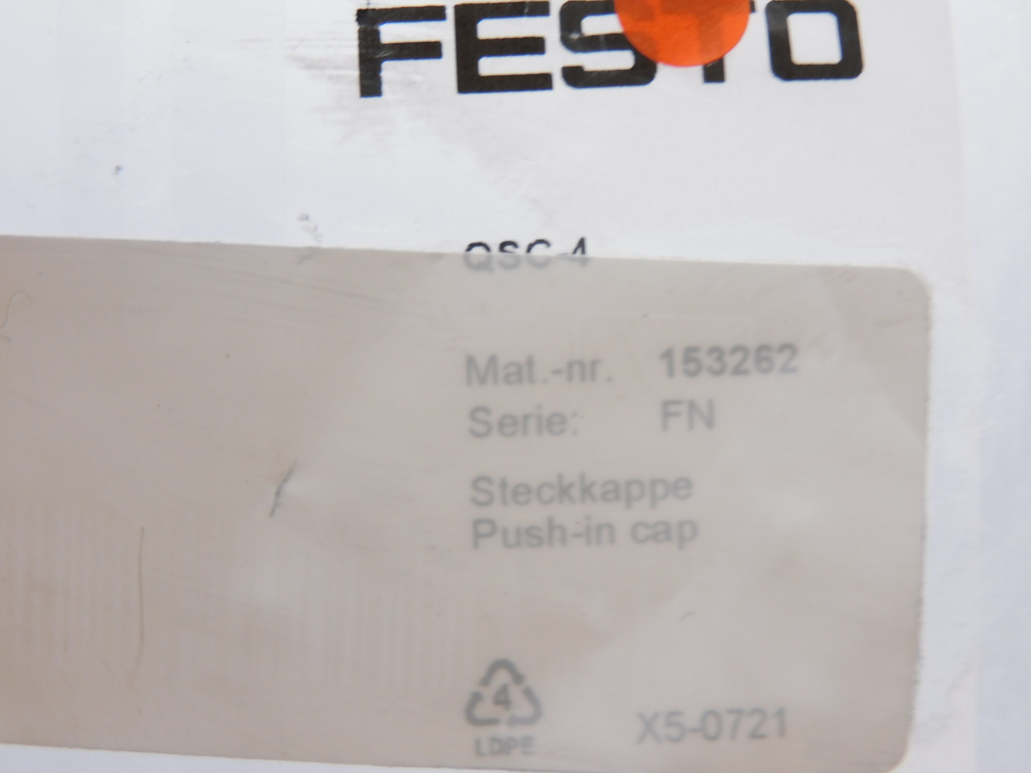 FESTO QSC-4 153262 SER. FN (PKG OF 10) NSMP