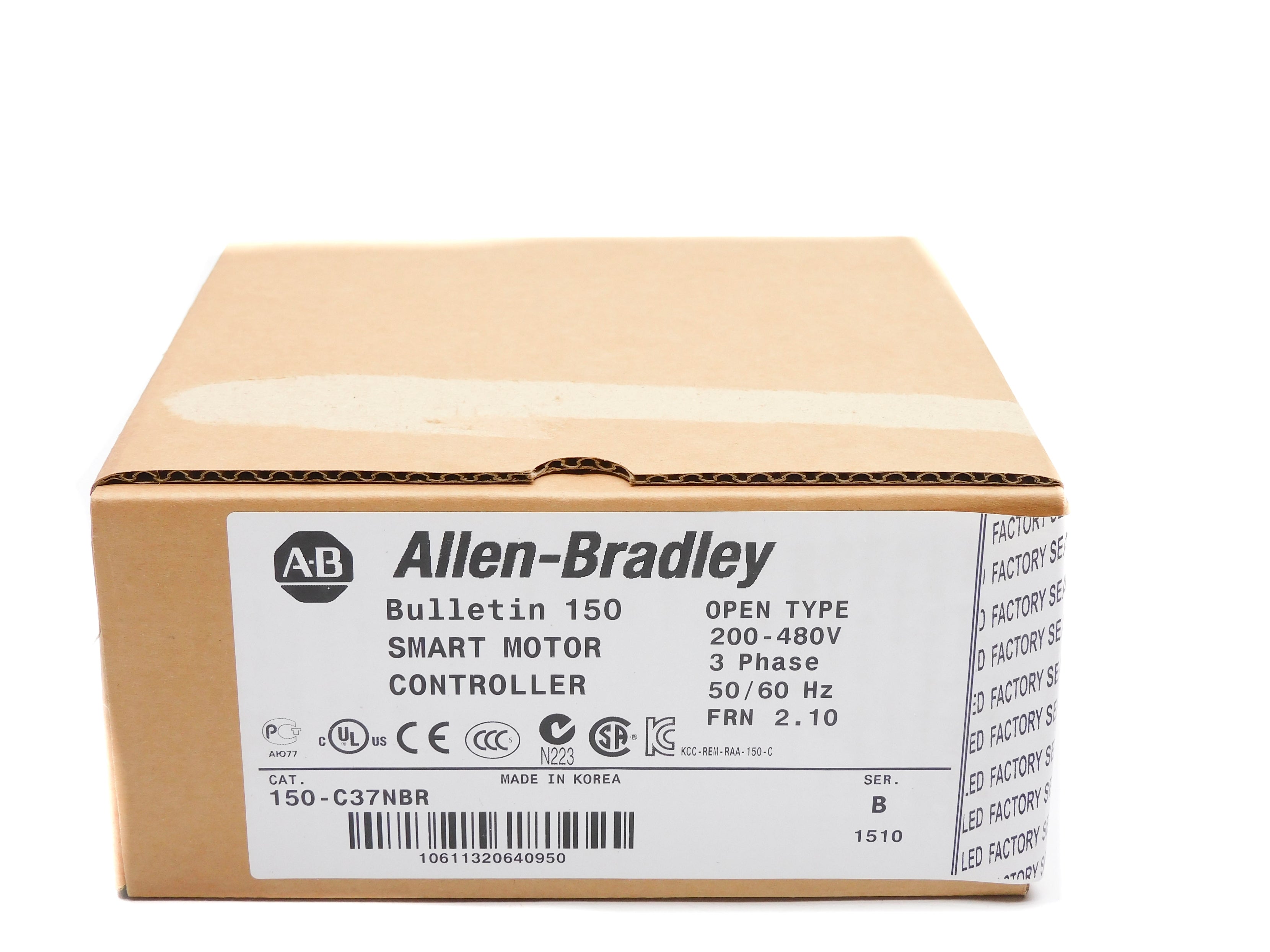 ALLEN BRADLEY 150-C37NBR SER. B F/W 2.10 (BR/WH) NSFS