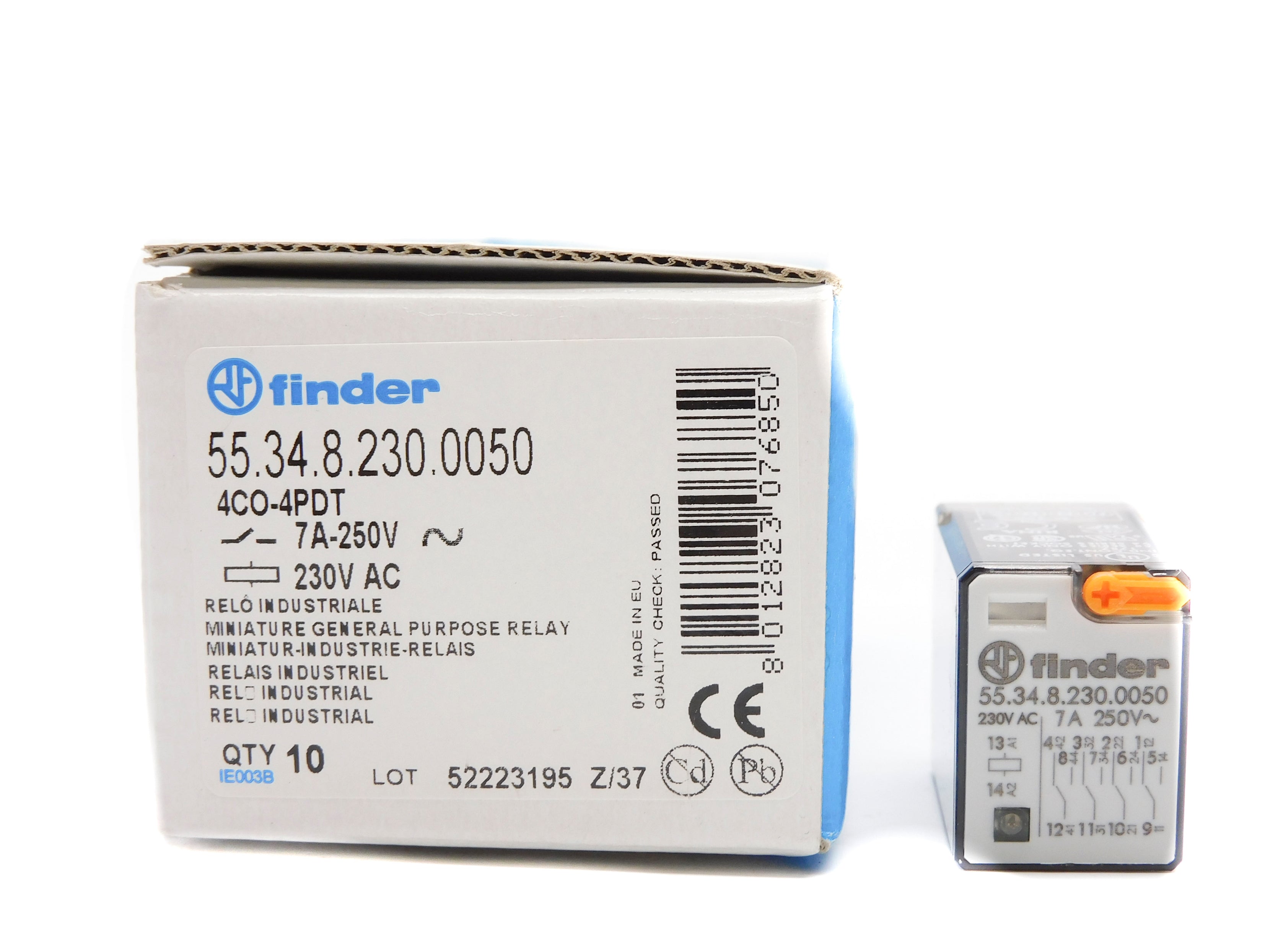 FINDER 55.34.8.230.0050 230VAC 7A (PKG OF 10) NSMP