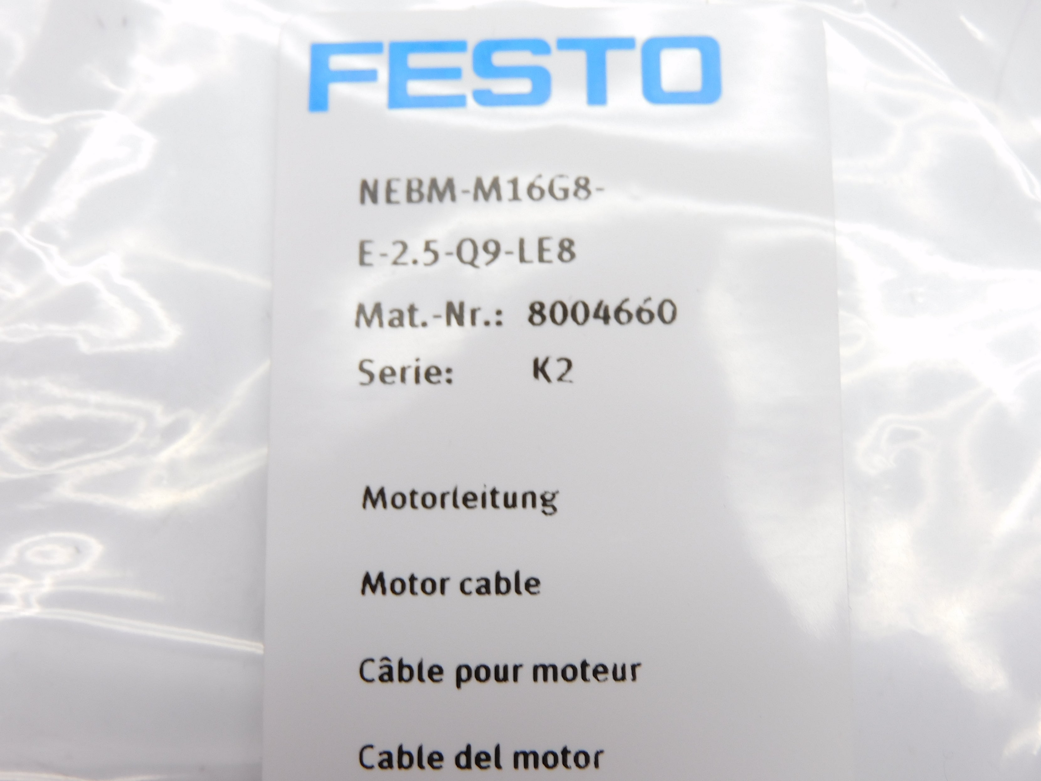 FESTO NEBM-M16G8-E-2.5-Q9-LE8 8004660 NSMP