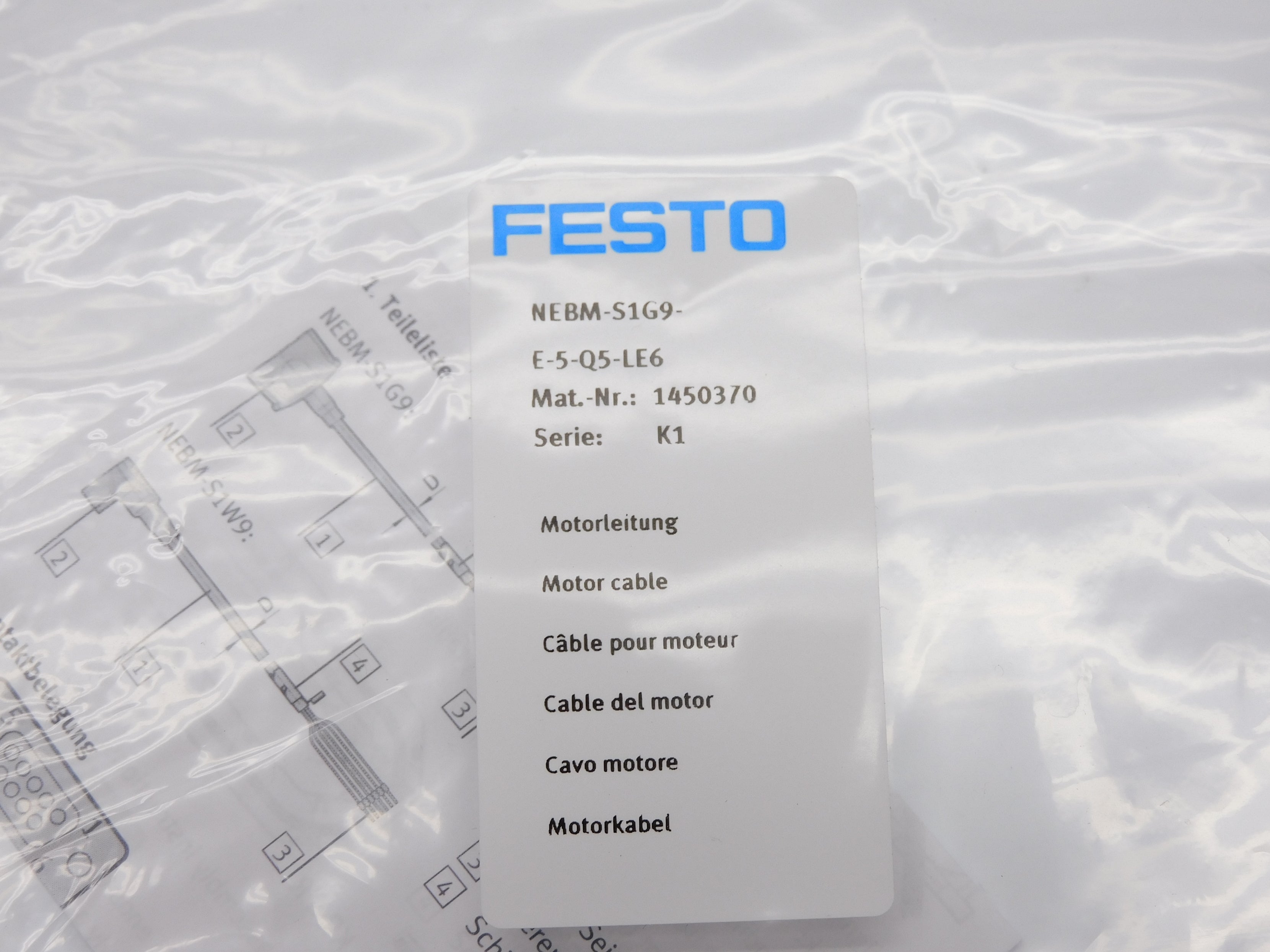 FESTO NEBM-S1G9-E-5-Q5-LE6 1450370 SER. K1 NSMP