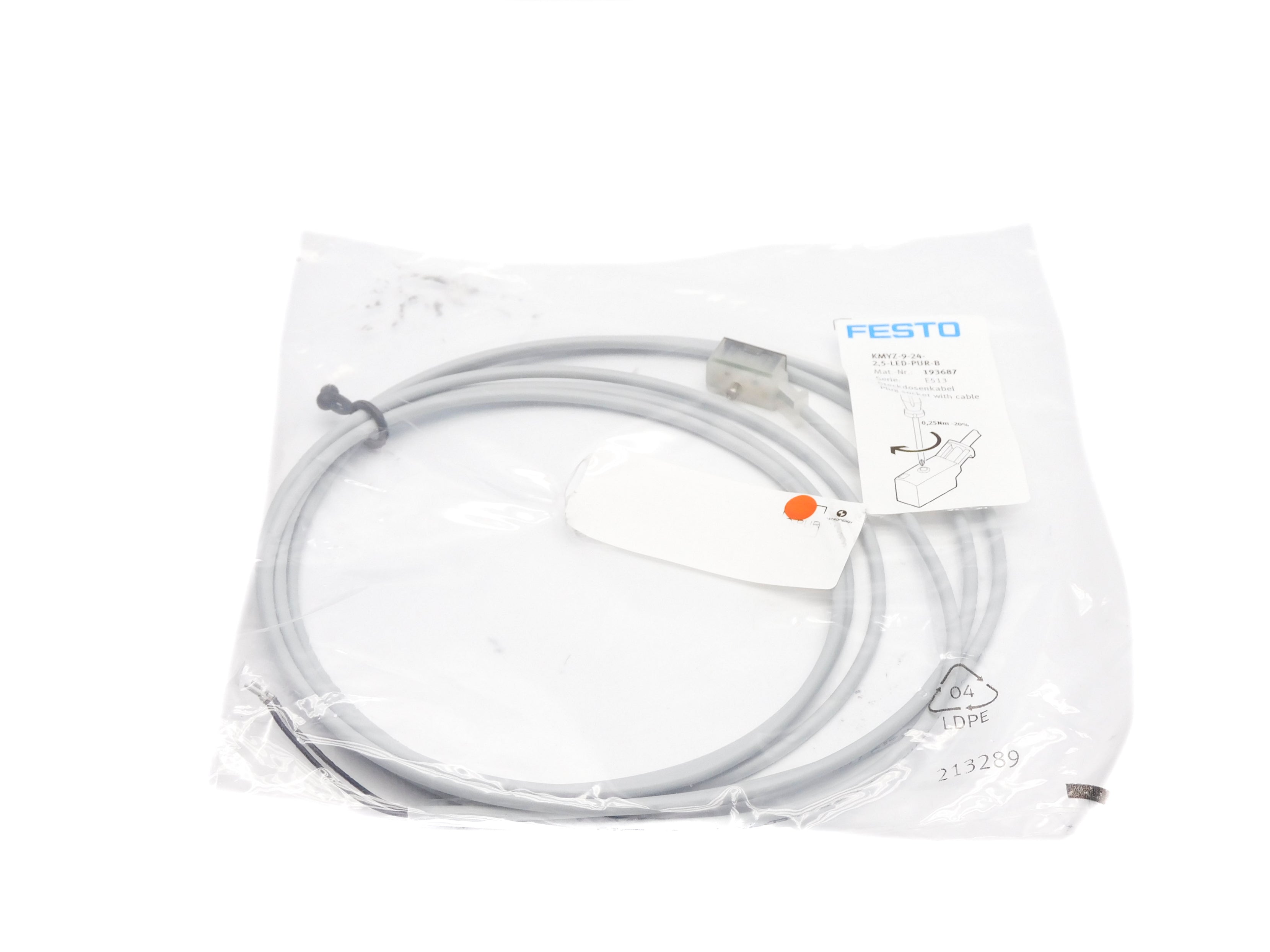 FESTO KMYZ-9-24-2.5-LED-PUR-B 193687 SER. E513 NSMP