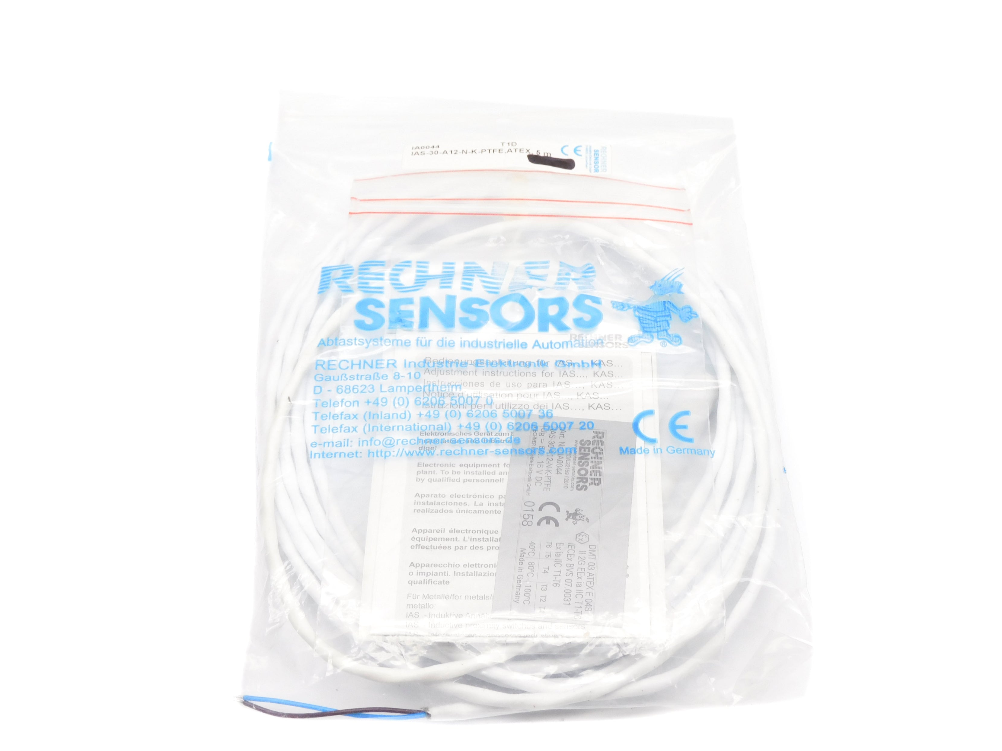 RECHNER IAS-30-A12-N-K-PTFE.ATEX.5M IA0044 NSMP