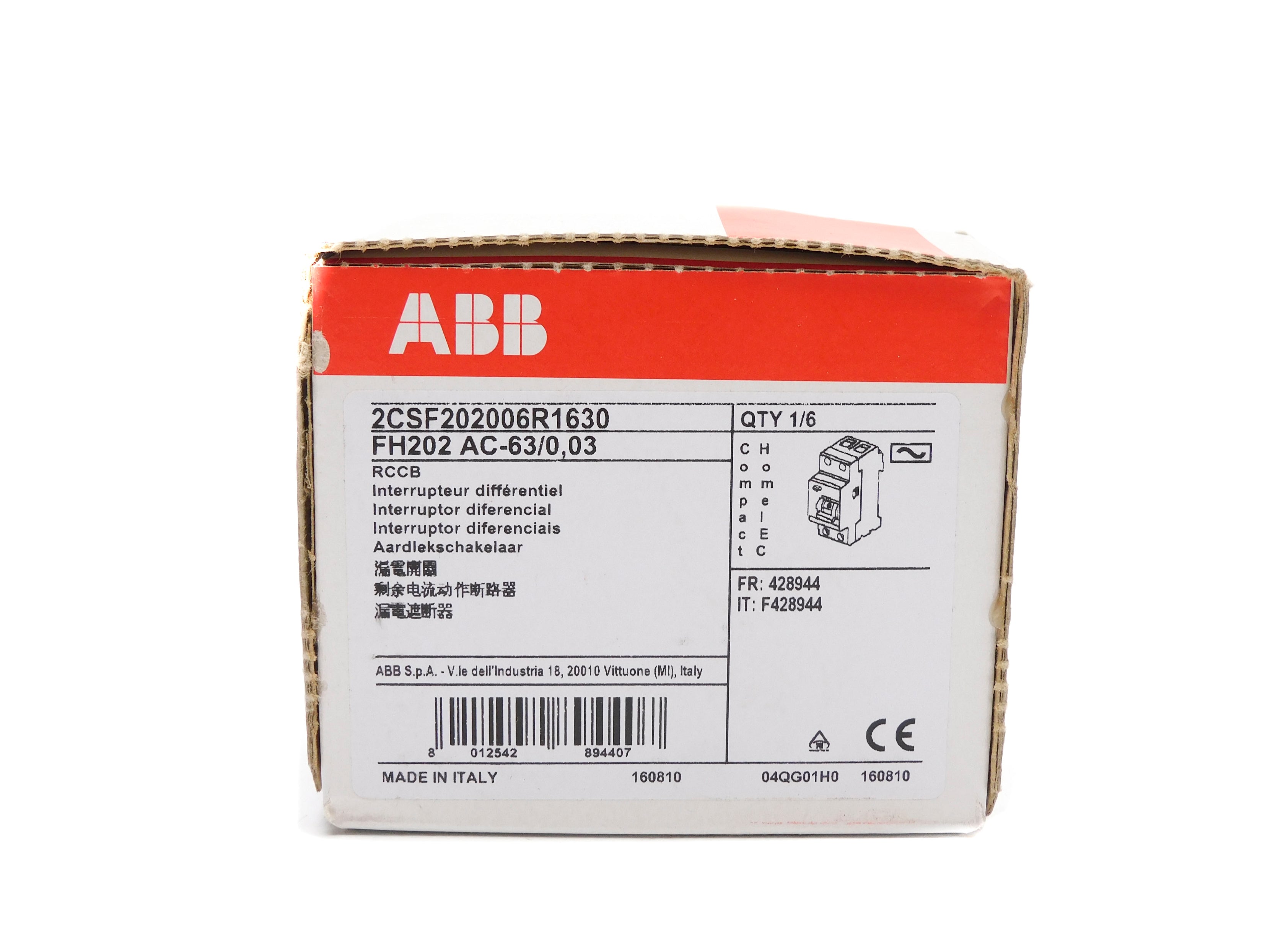 ABB 2CSF202006R1630 FH202AC-63/0.03 63A NSFS