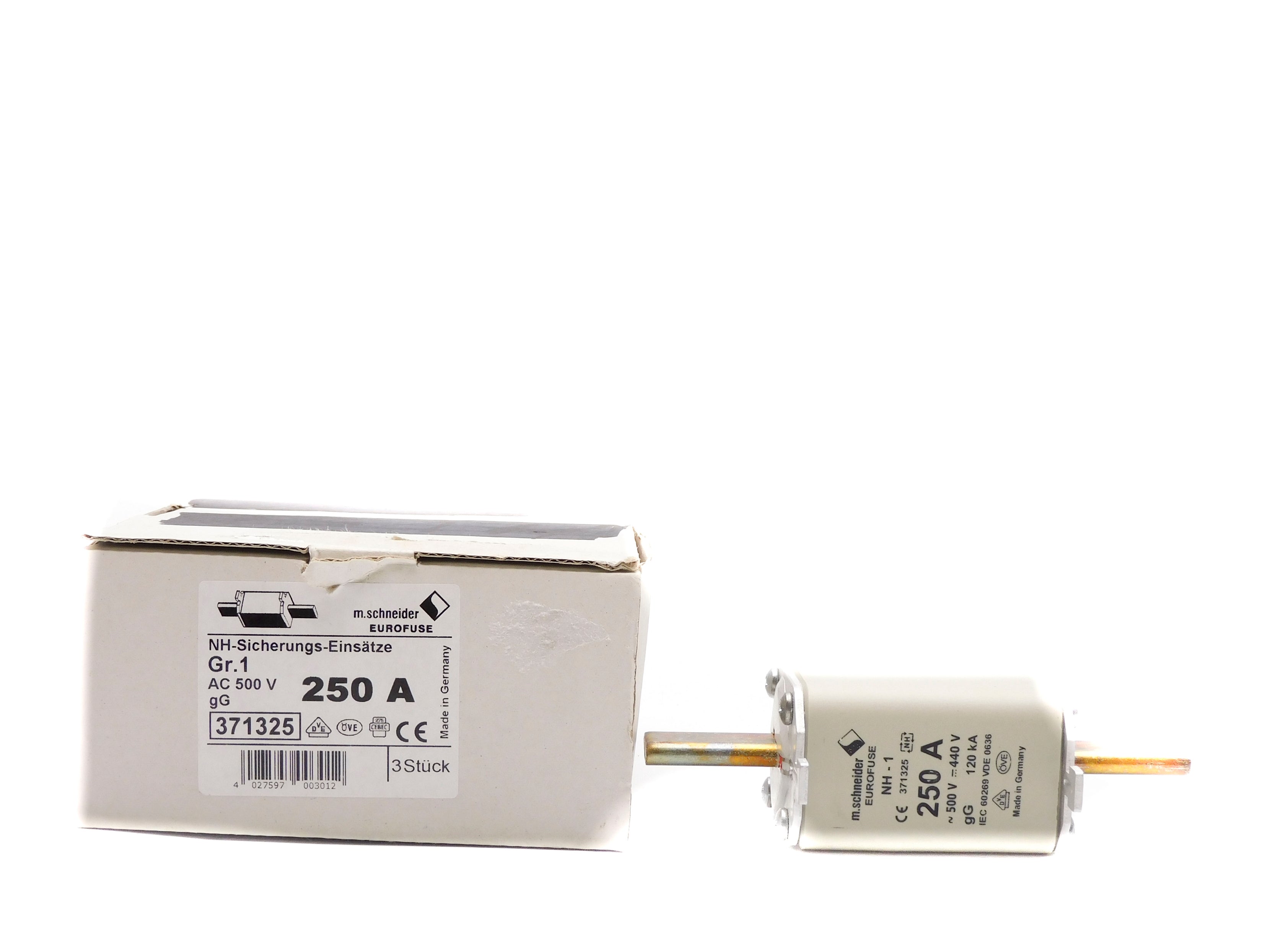 M.SCHNEIDER 371325 NH-1 250A (PKG OF 3) NSMP