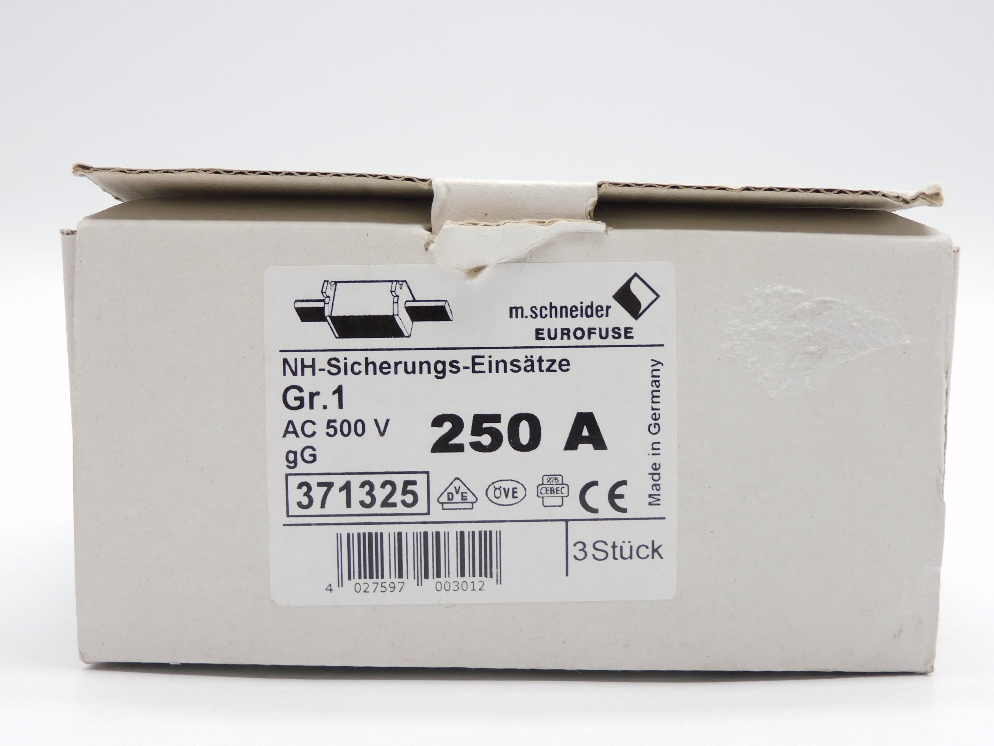 M.SCHNEIDER 371325 NH-1 250A (PKG OF 3) NSMP